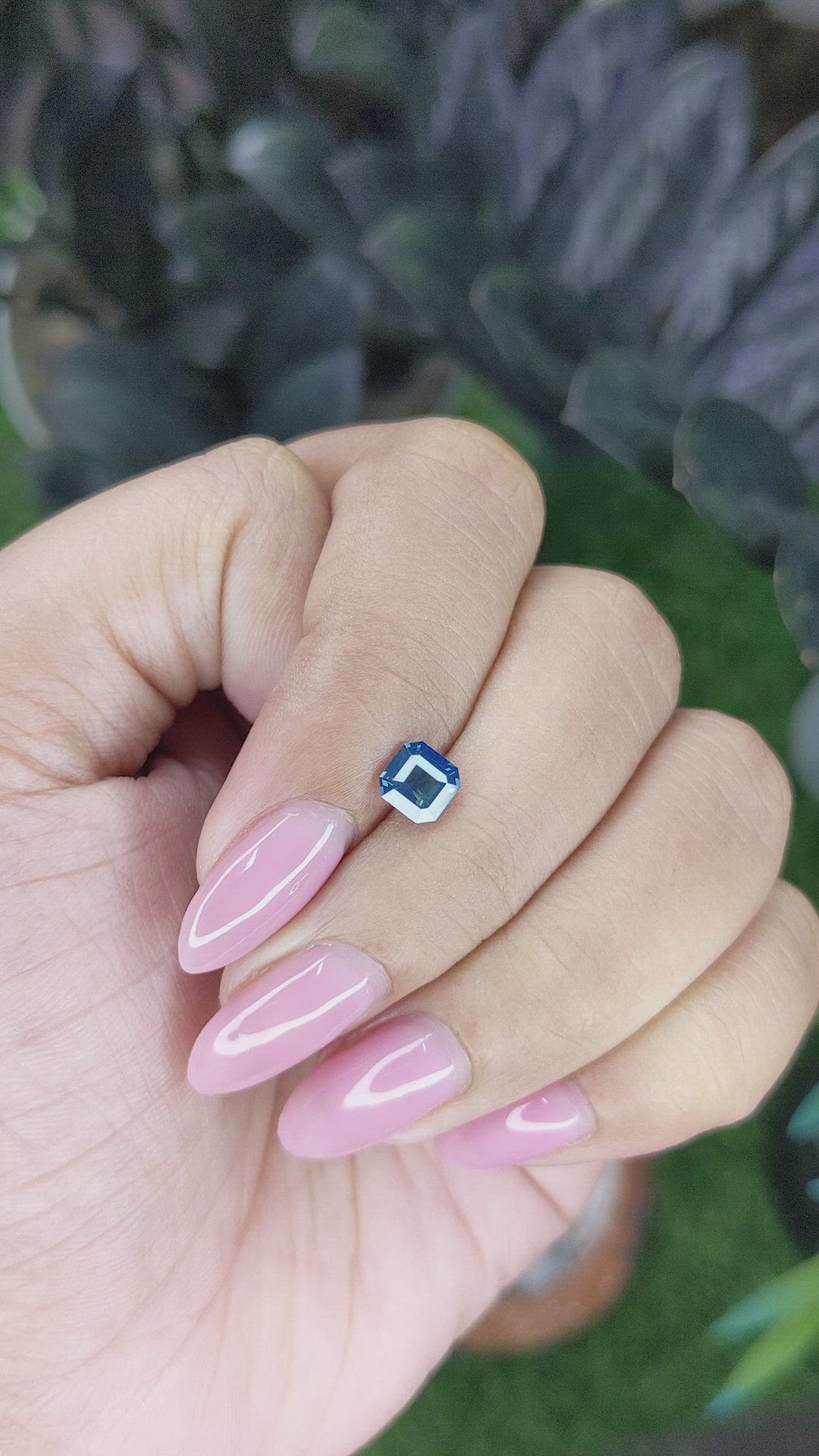 0.84 Ct. Greenish Blue Sapphire from Nigeria Size Video