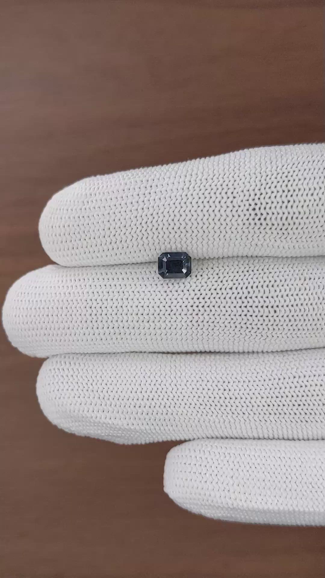 1.04 Ct. Greenish Blue Sapphire from Nigeria Size Video