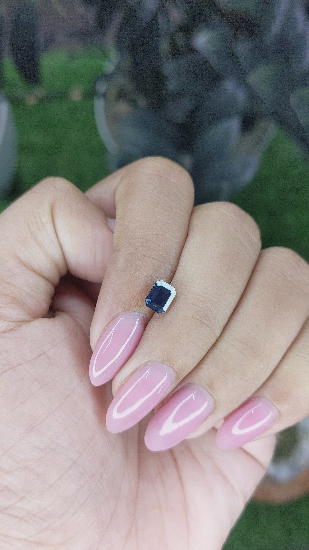 1.04 Ct. Greenish Blue Sapphire from Nigeria Size Video
