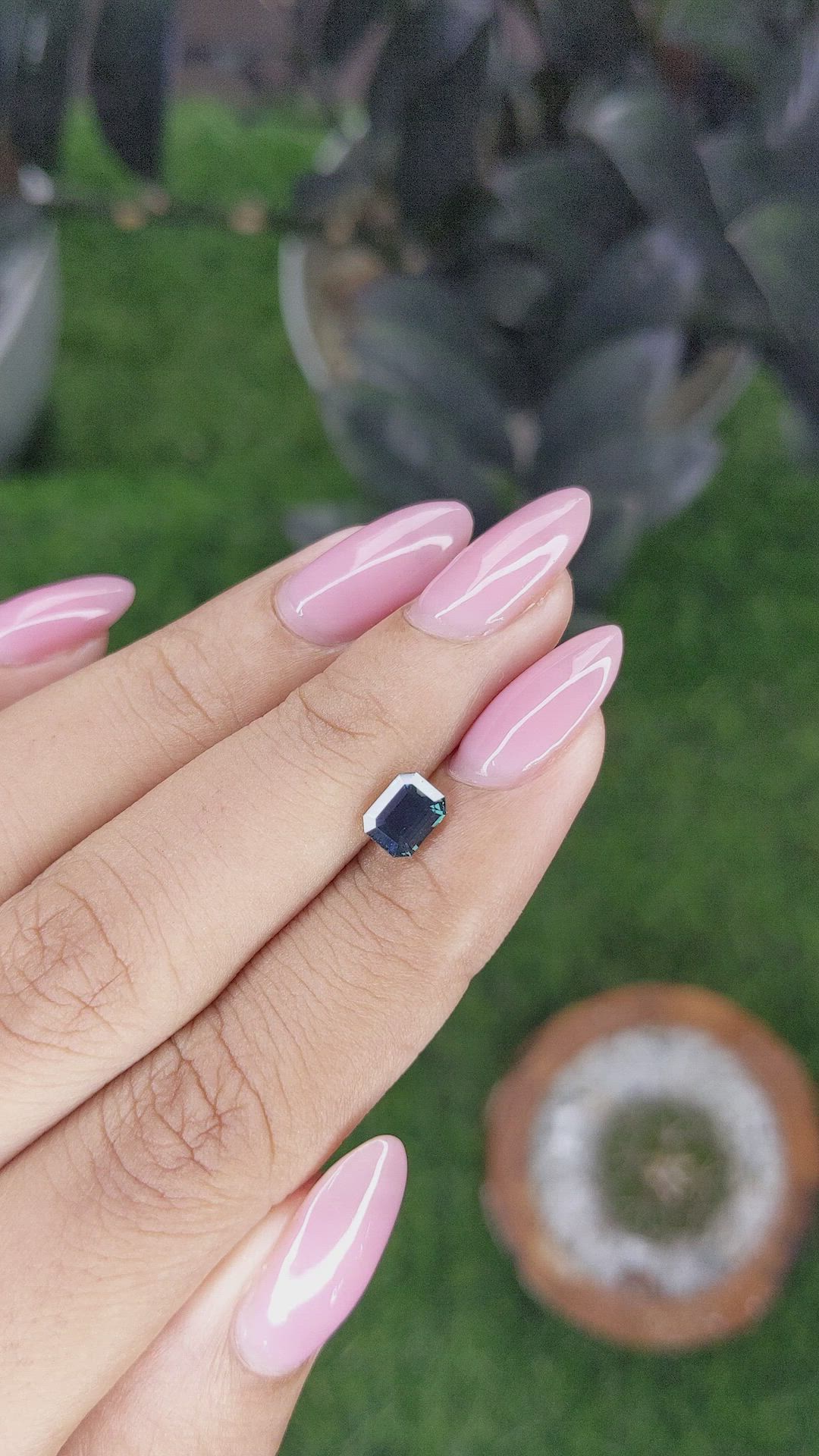 1.04 Ct. Greenish Blue Sapphire from Nigeria Size Video
