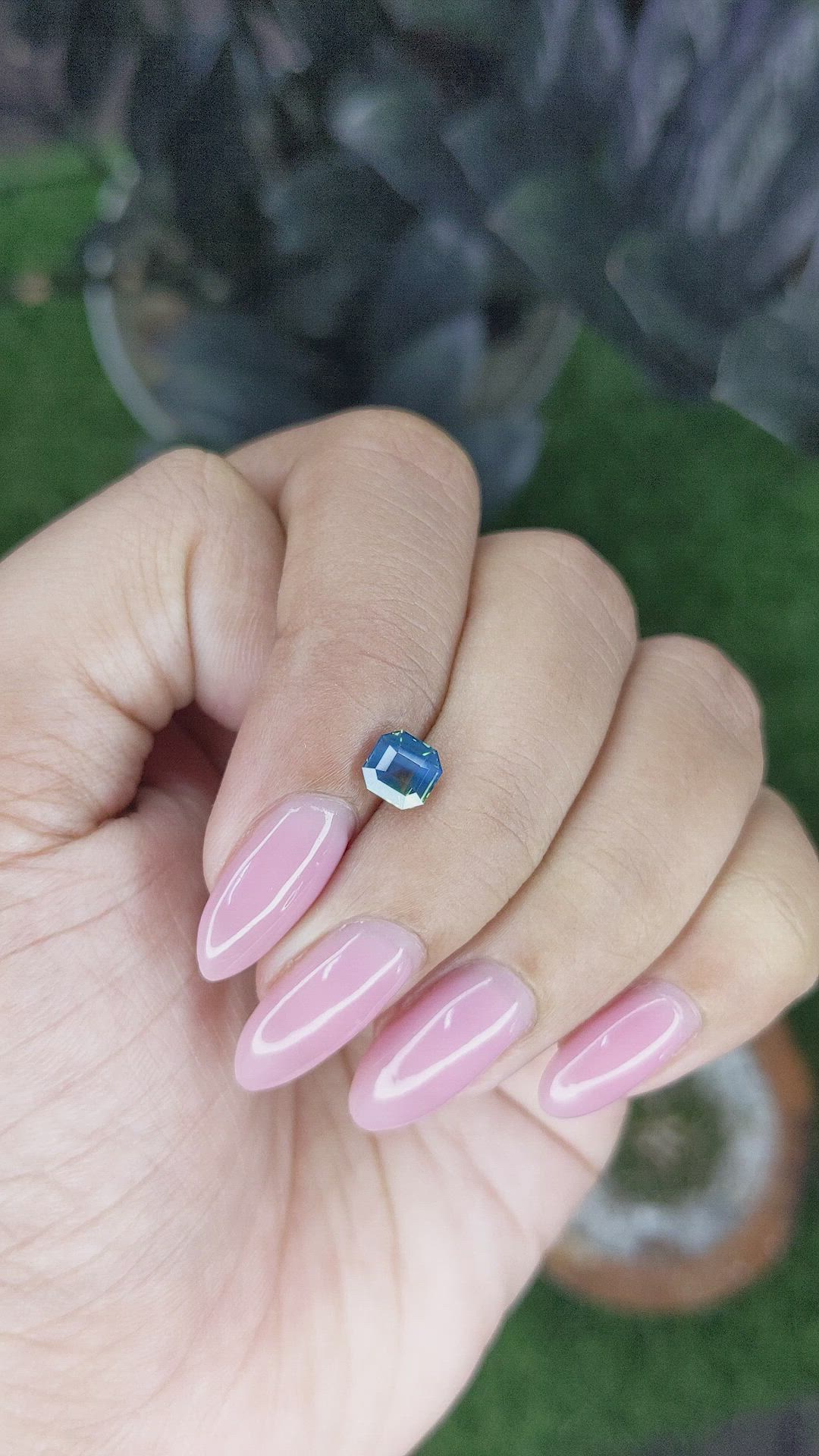 1.02 Ct. Greenish Blue Sapphire from Nigeria Size Video