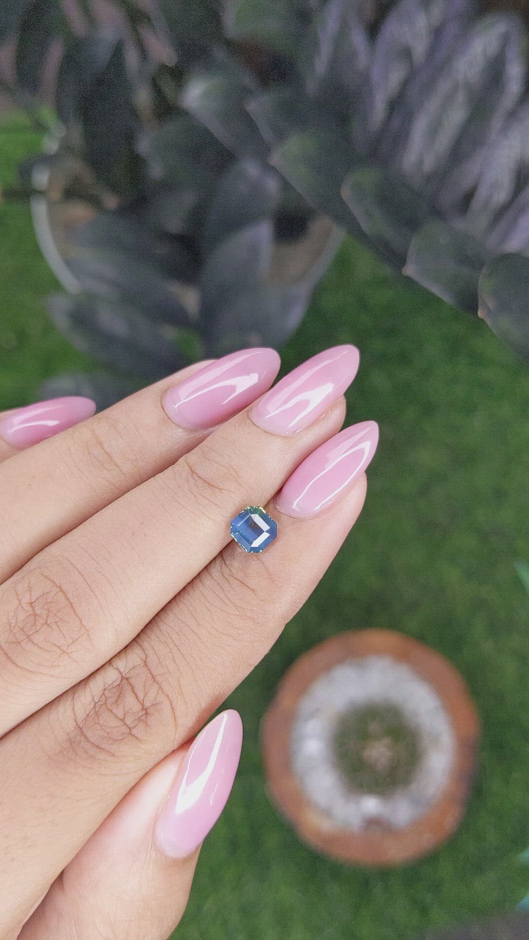 1.02 Ct. Greenish Blue Sapphire from Nigeria Size Video