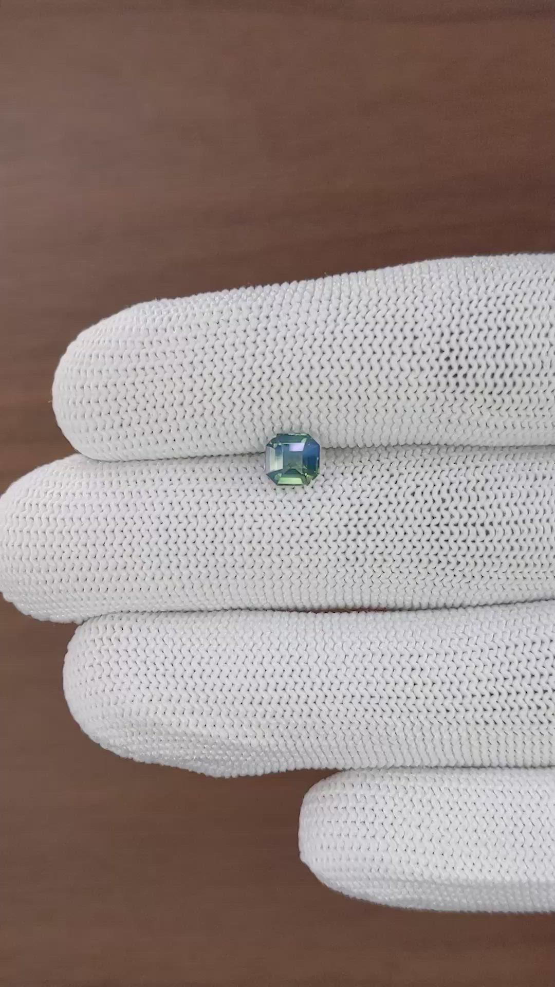 1.02 Ct. Greenish Blue Sapphire from Nigeria Size Video
