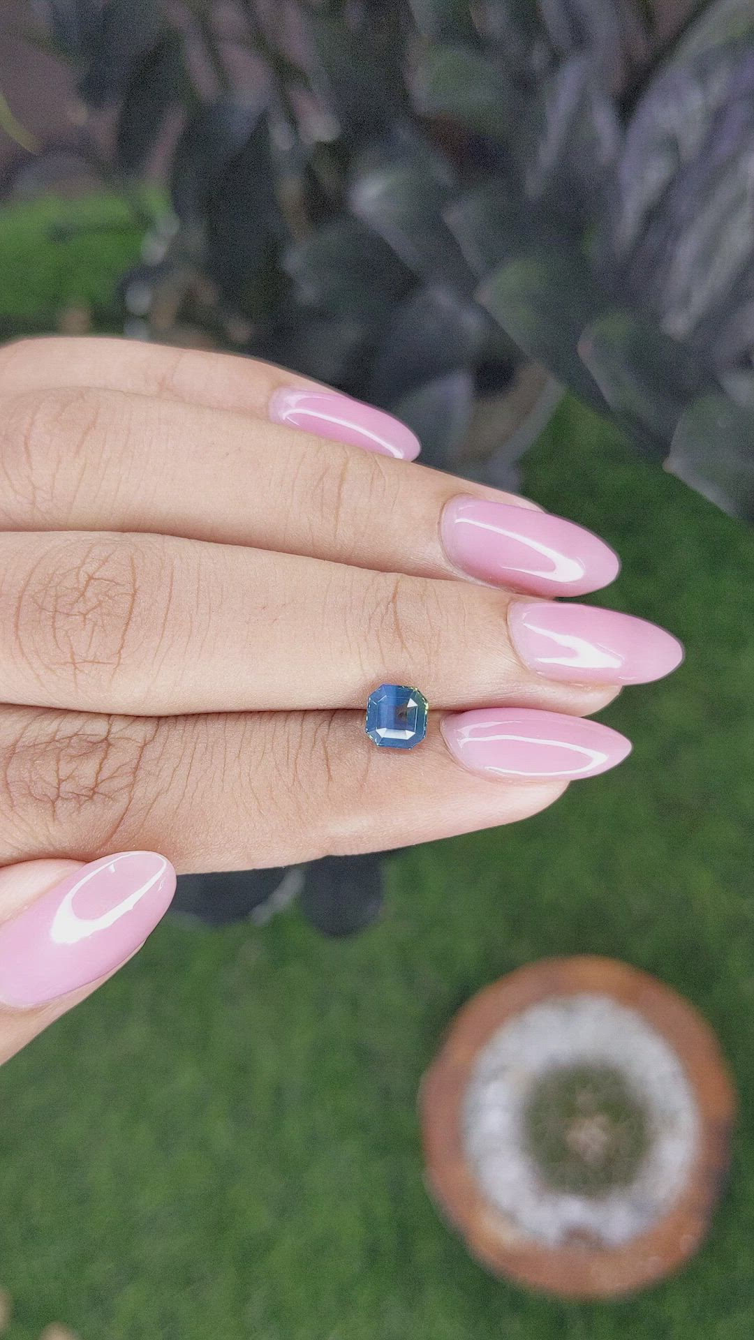 1.02 Ct. Greenish Blue Sapphire from Nigeria Size Video