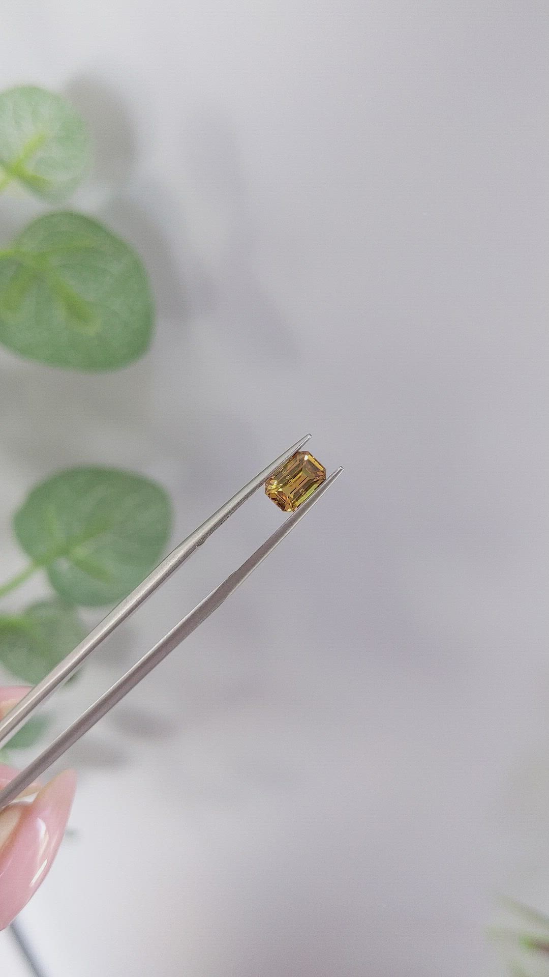 1.09 Ct. Yellowish Brown Sapphire from Ceylon (Sri Lanka) Size Video
