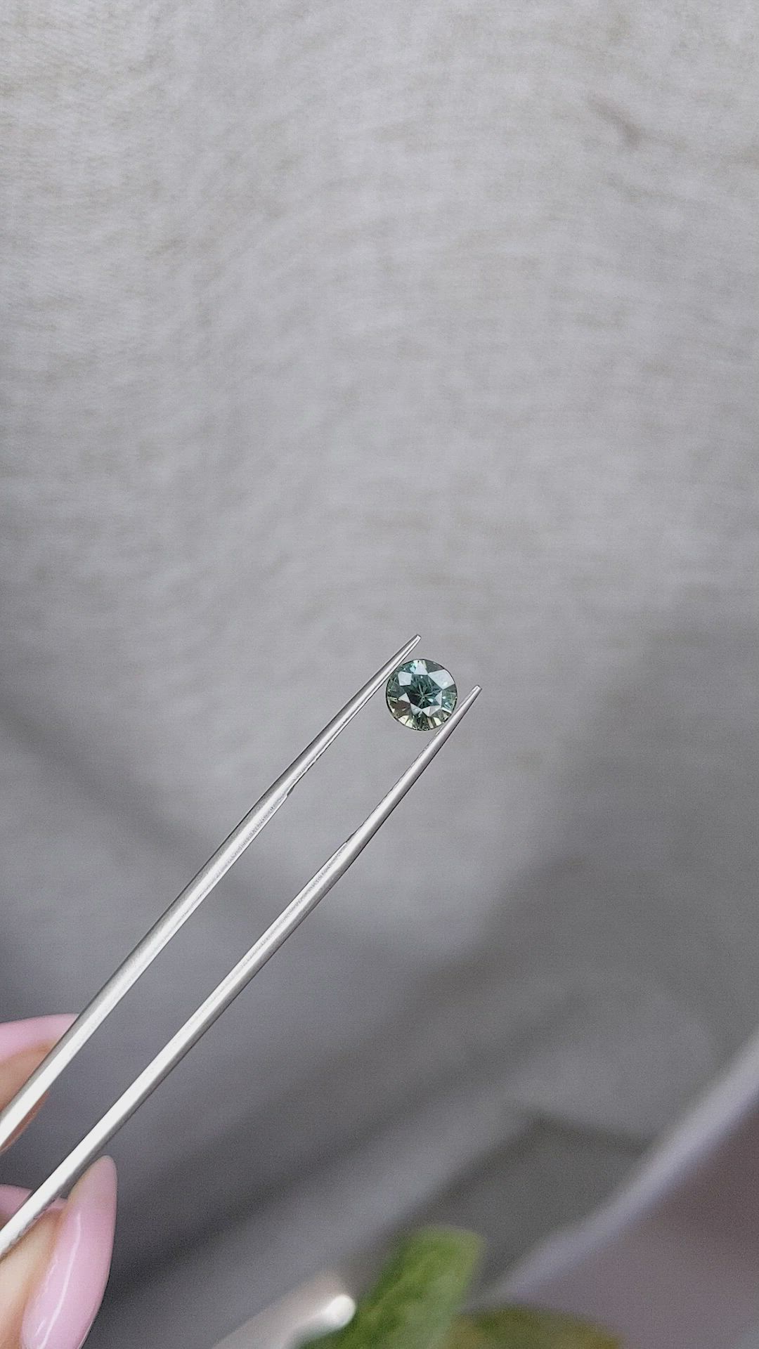1.52 Ct. Bluish Green Sapphire from Madagascar Size Video