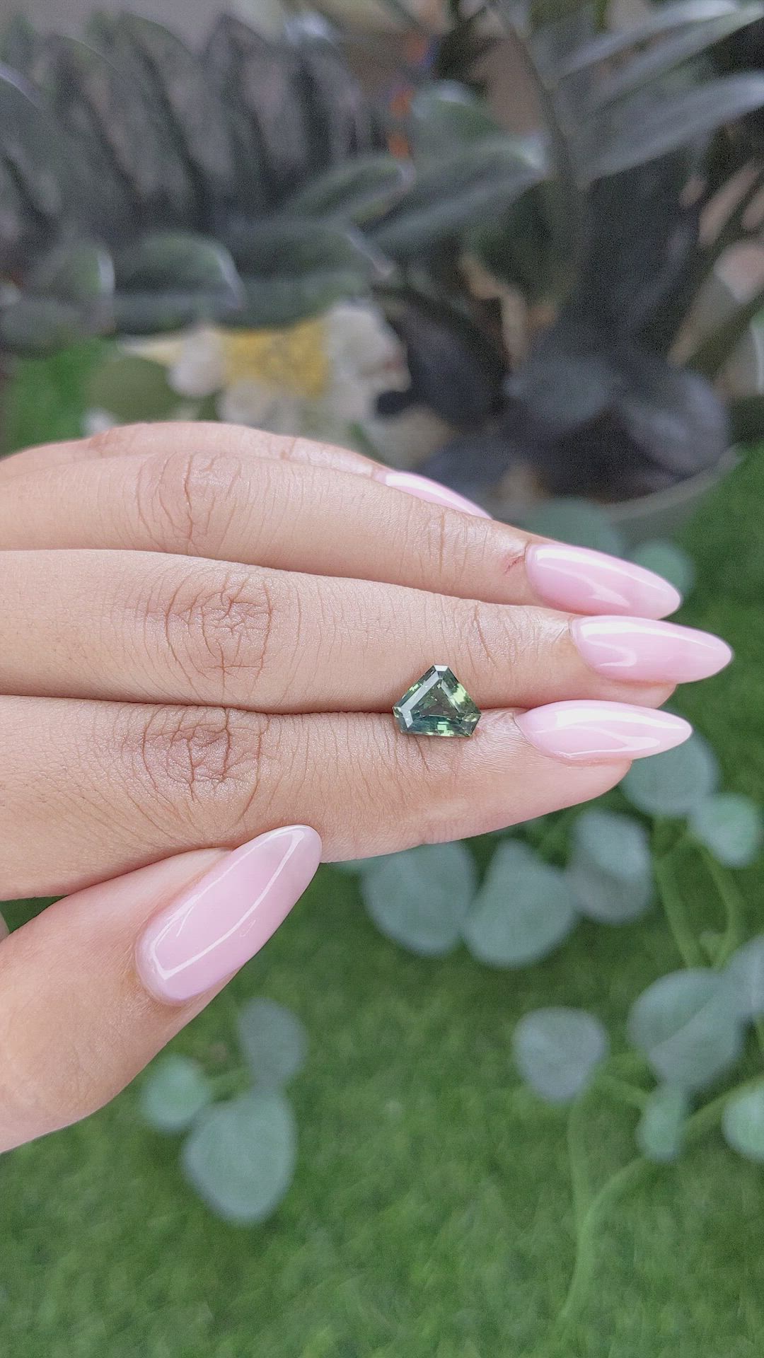 2.04 Ct. Yellowish Green Sapphire from Madagascar Size Video
