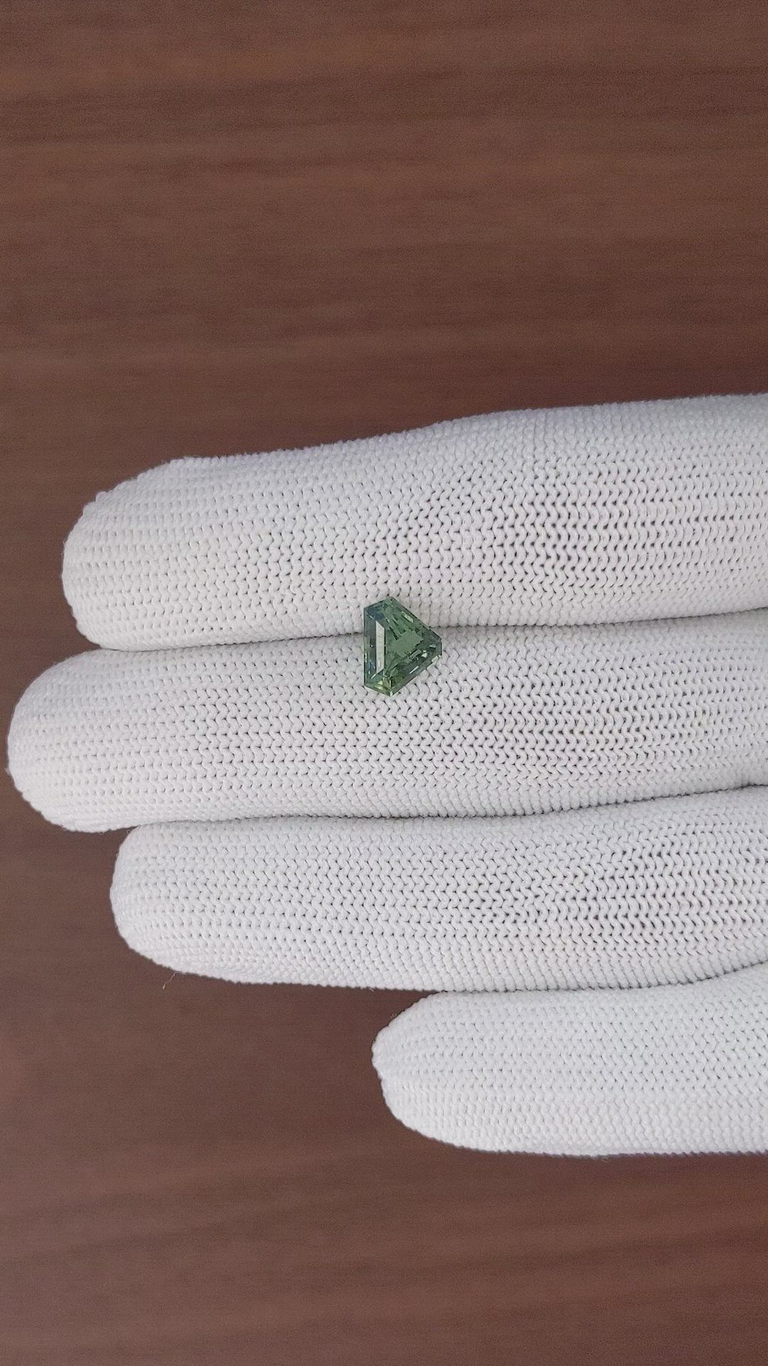 2.04 Ct. Yellowish Green Sapphire from Madagascar Size Video