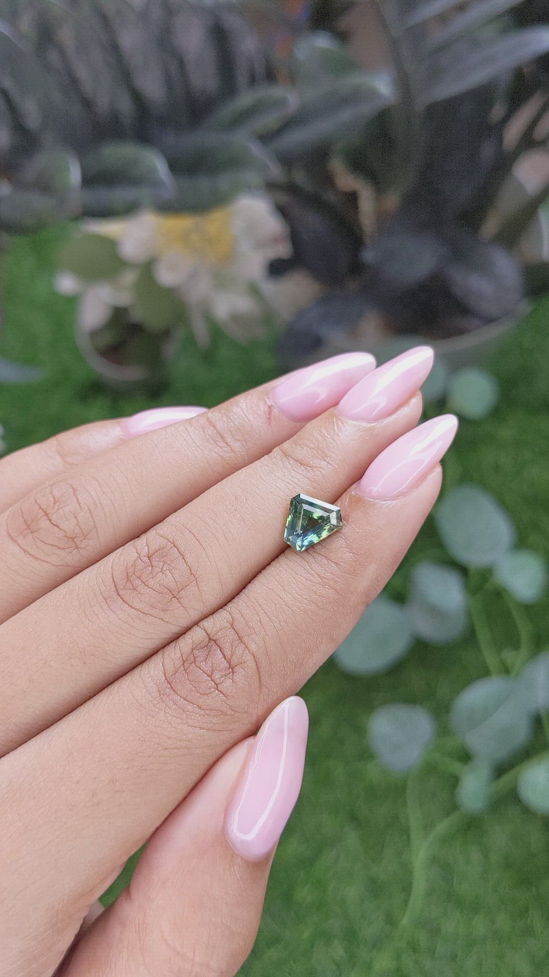 2.04 Ct. Yellowish Green Sapphire from Madagascar Size Video