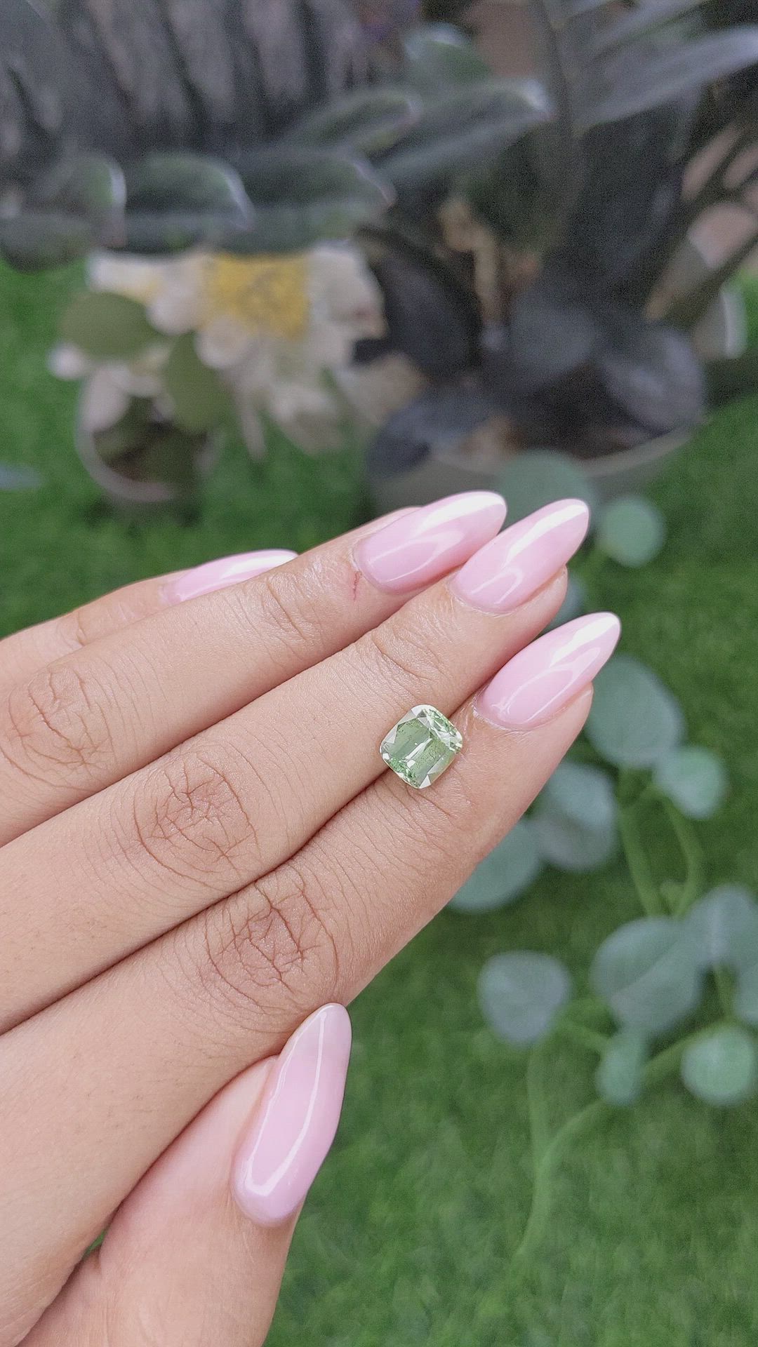 2.11 Ct. Green Sapphire from Madagascar Size Video