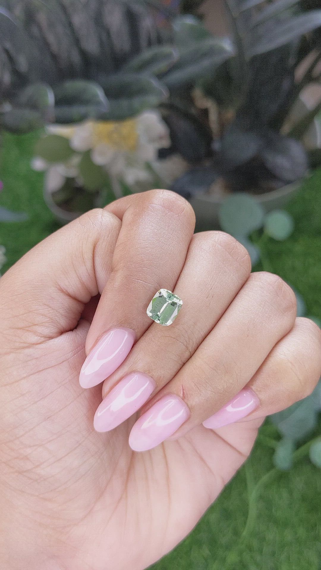 2.11 Ct. Green Sapphire from Madagascar Size Video