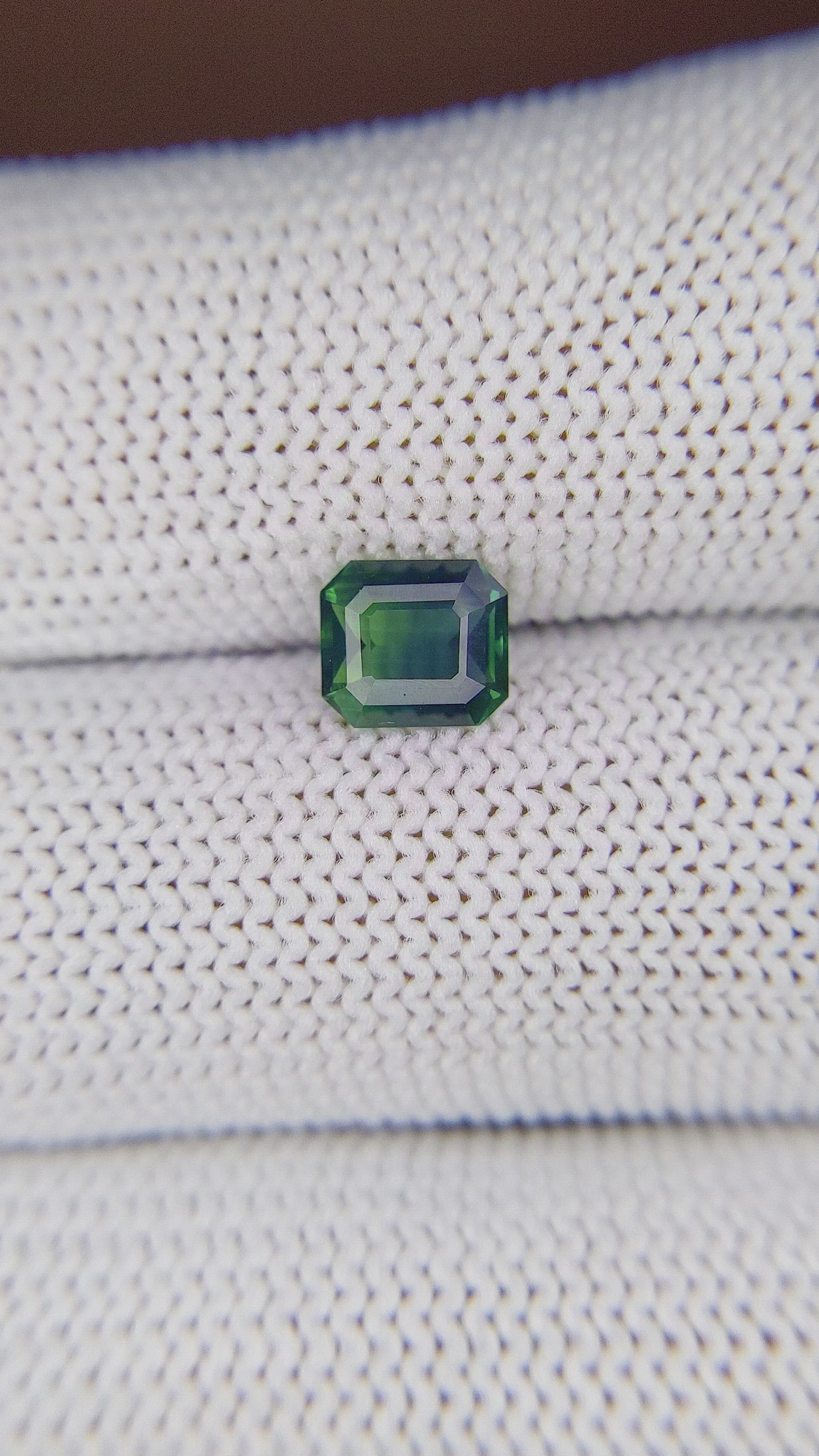 1.15 Ct. Yellowish Green Sapphire from Madagascar Size Video