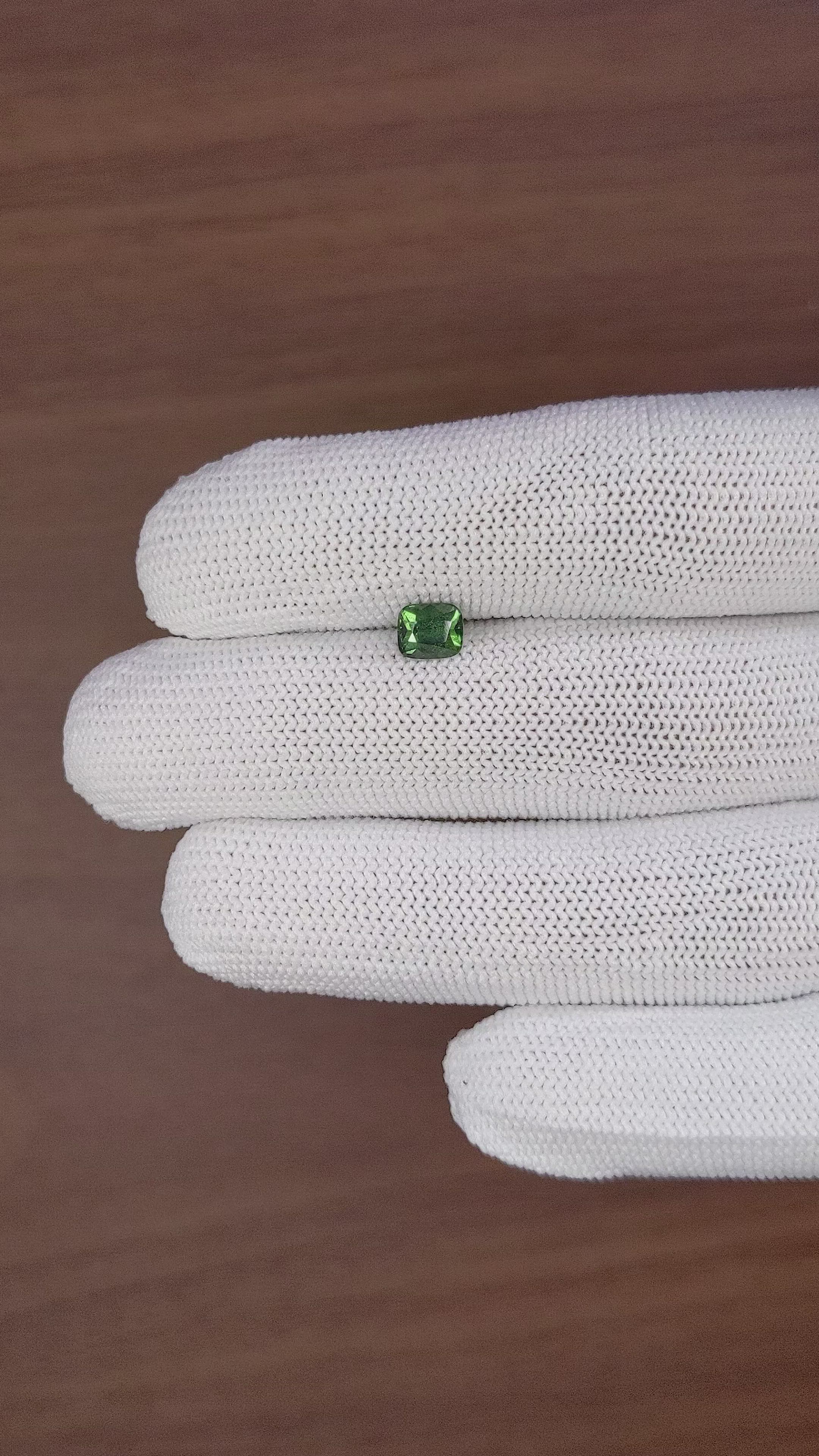 1.03 Ct. Green Sapphire from Madagascar Size Video