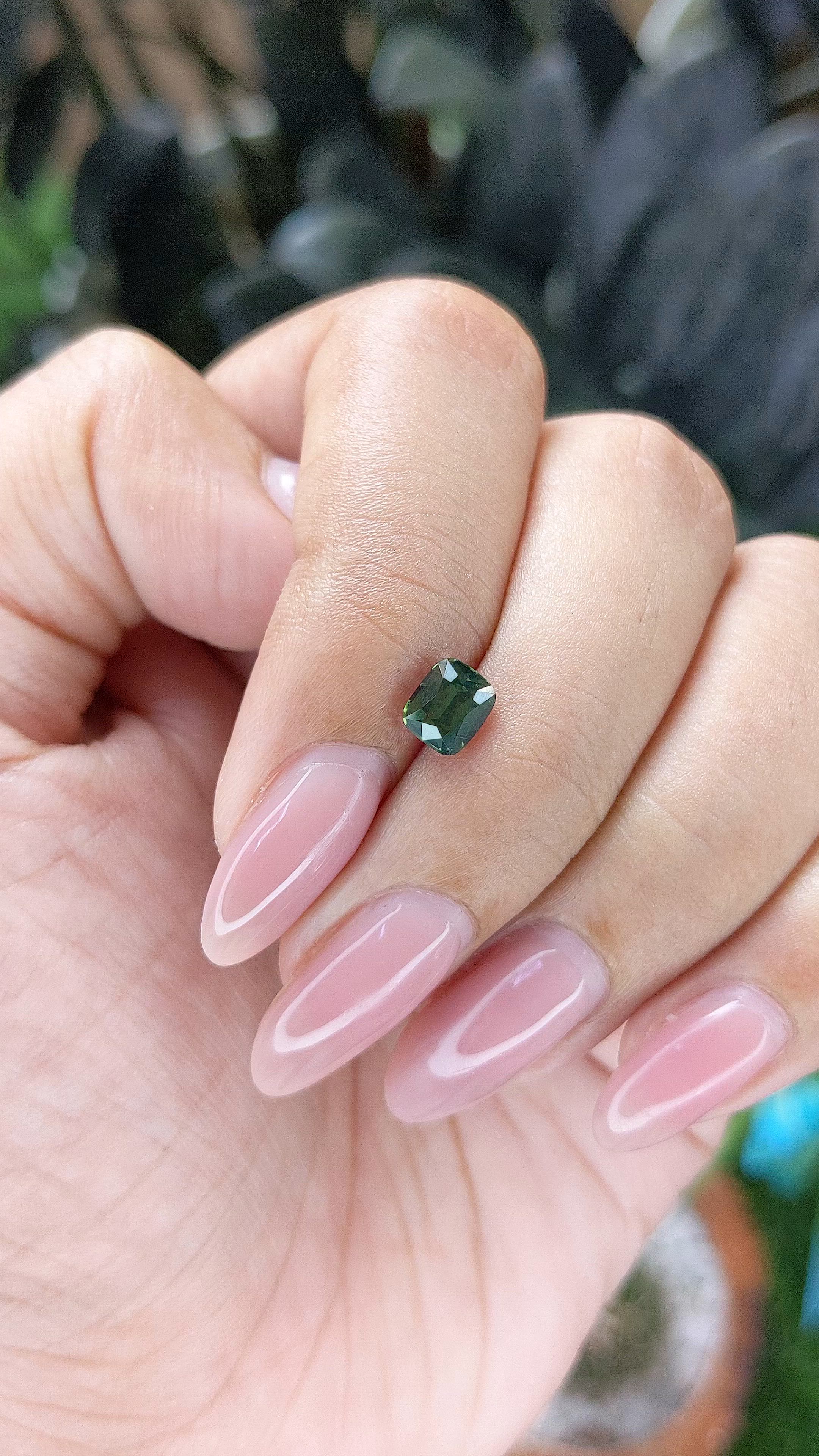 1.03 Ct. Green Sapphire from Madagascar Size Video