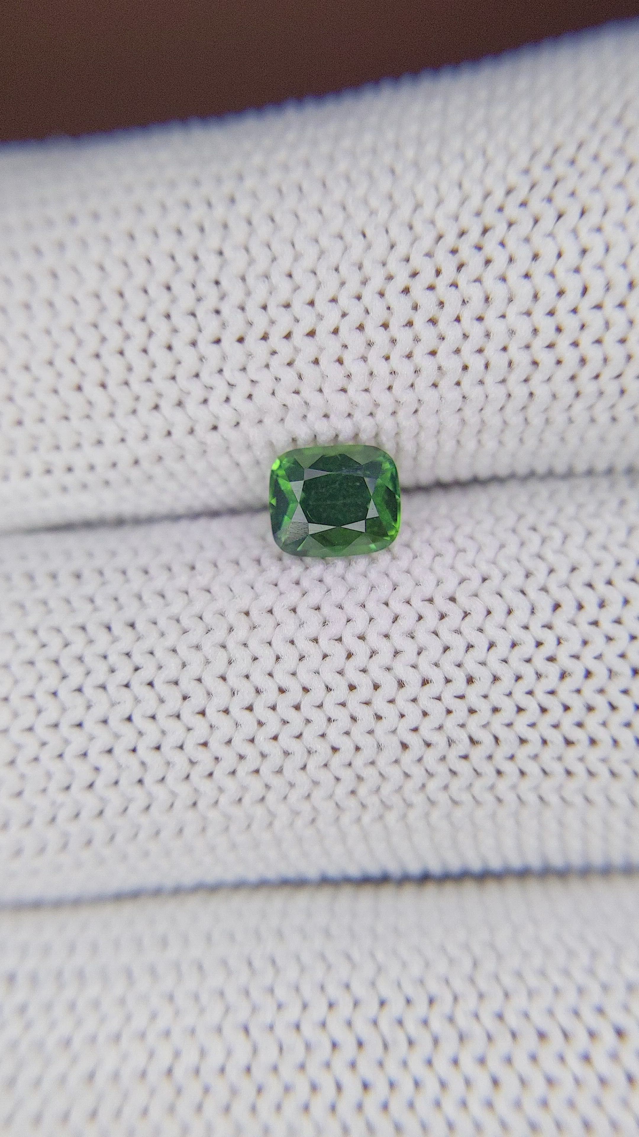 1.03 Ct. Green Sapphire from Madagascar Size Video
