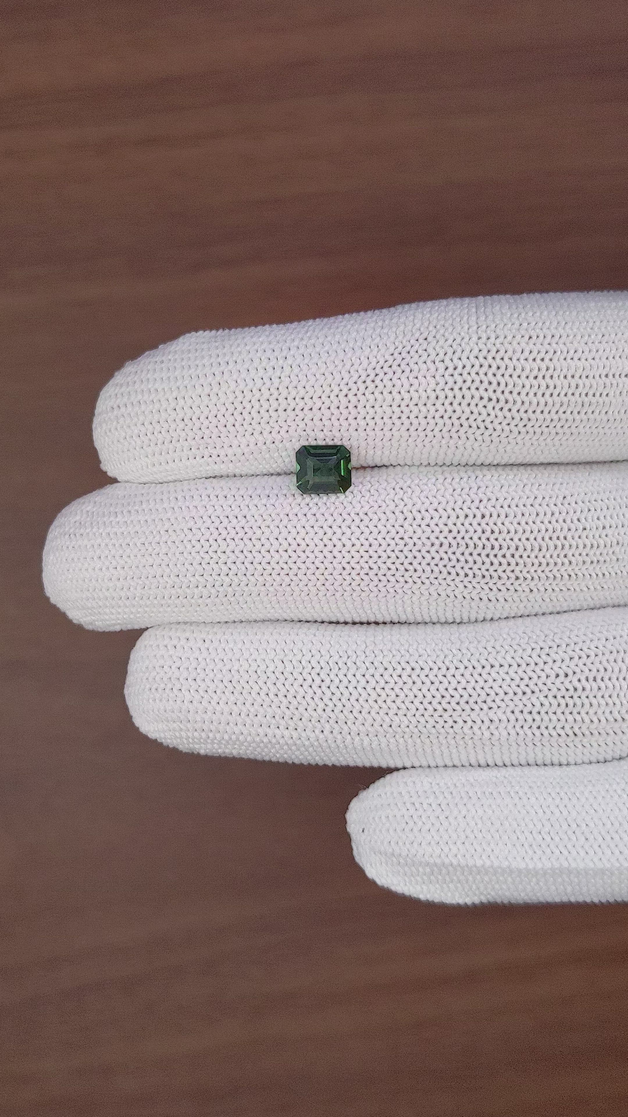 1.08 Ct. Green Sapphire from Madagascar Size Video