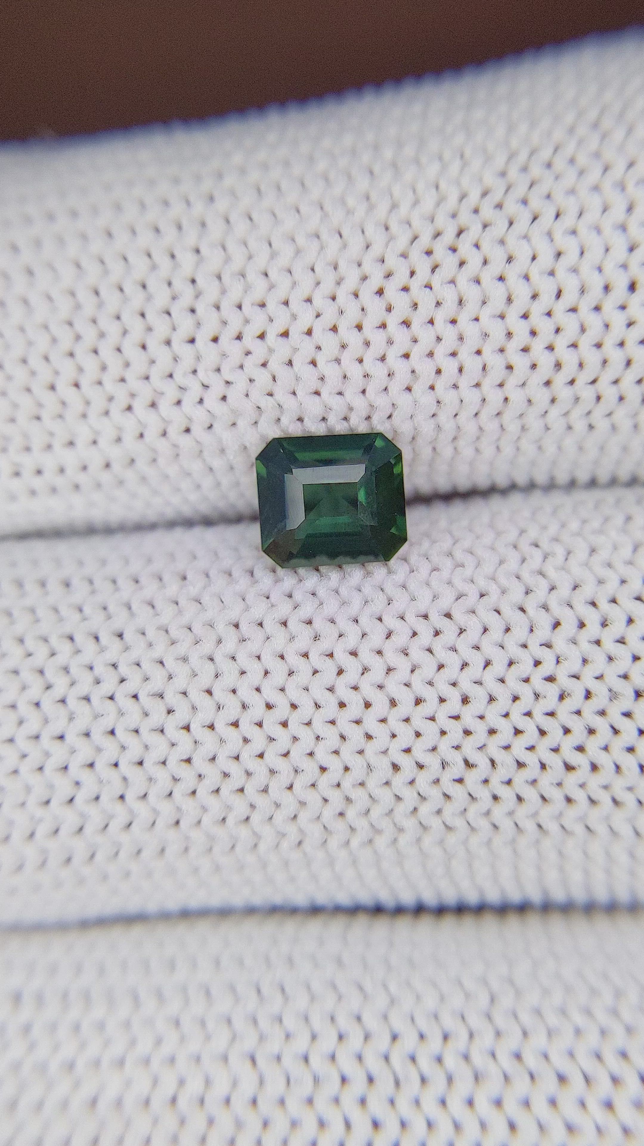 1.08 Ct. Green Sapphire from Madagascar Size Video