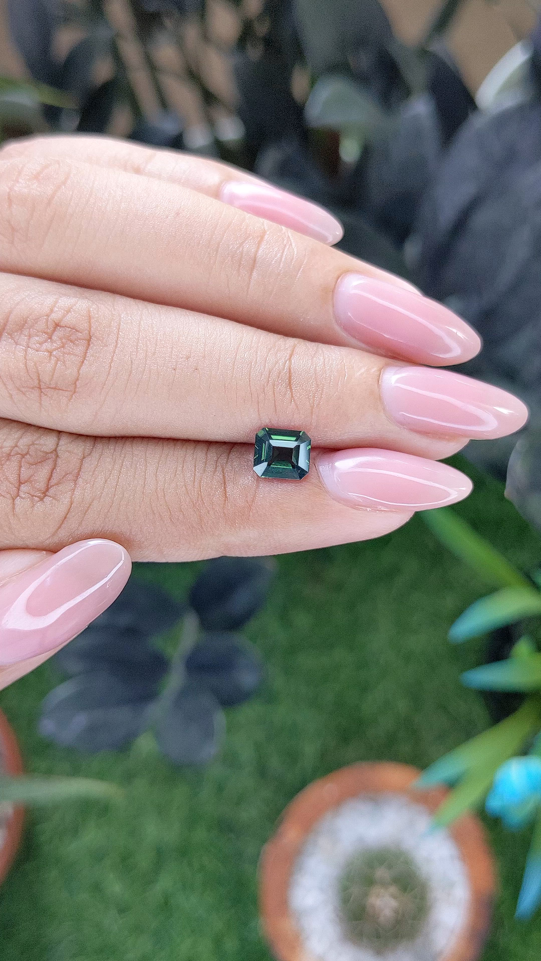 1.08 Ct. Green Sapphire from Madagascar Size Video