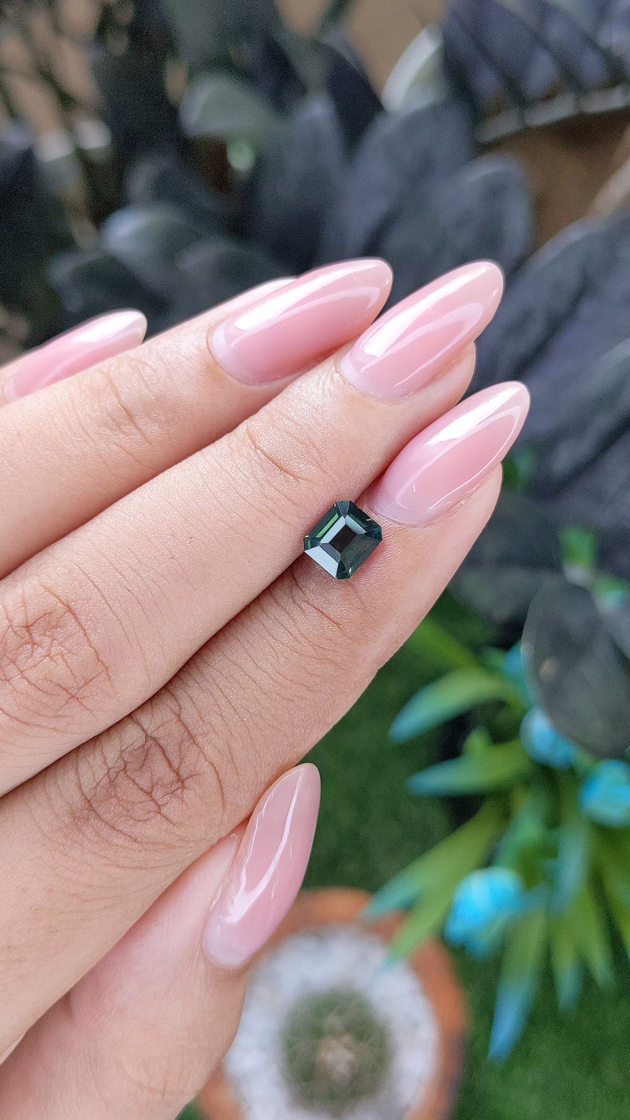 1.08 Ct. Green Sapphire from Madagascar Size Video