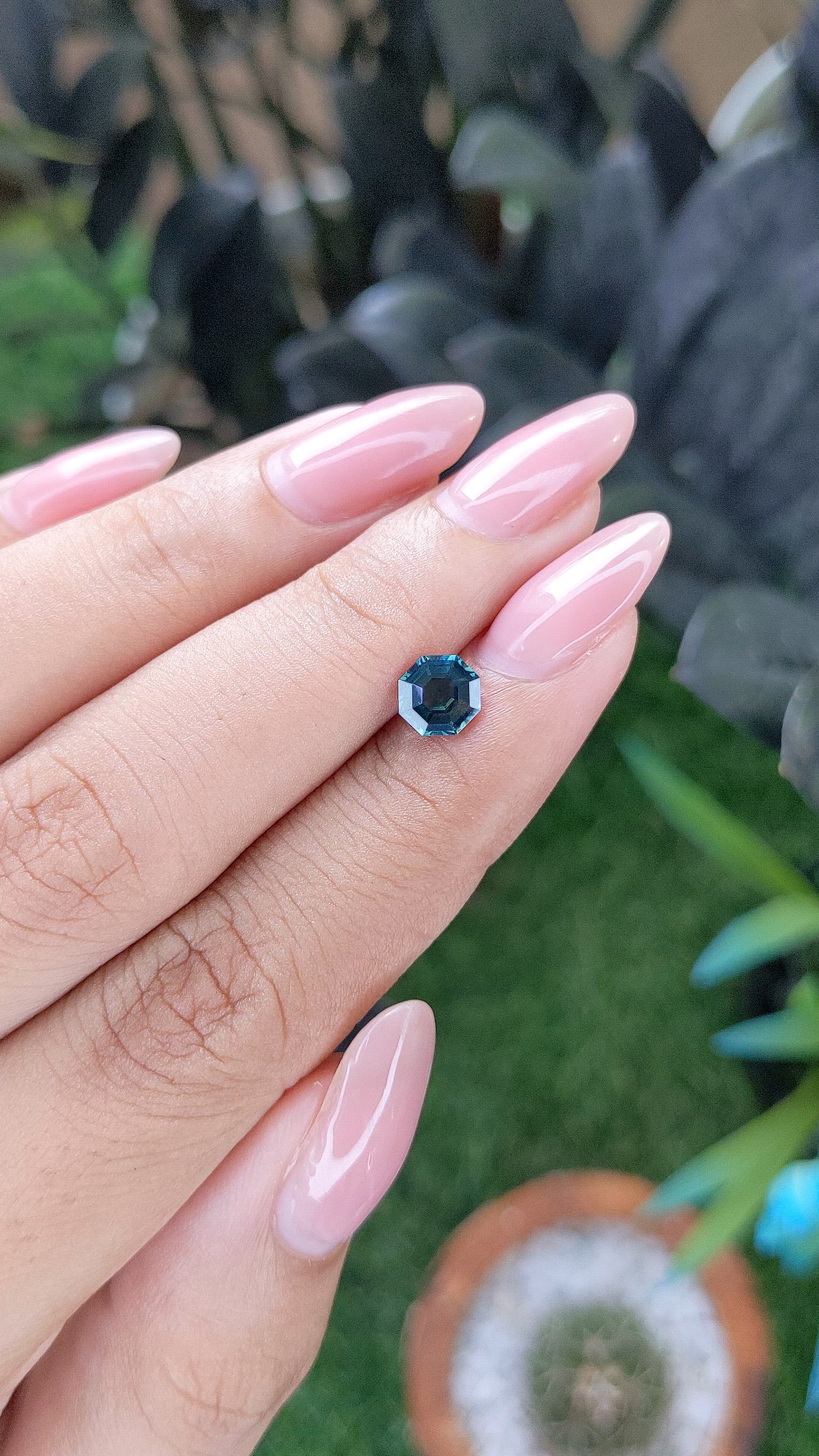 1.00 Ct. Greenish Blue Sapphire from Madagascar Size Video