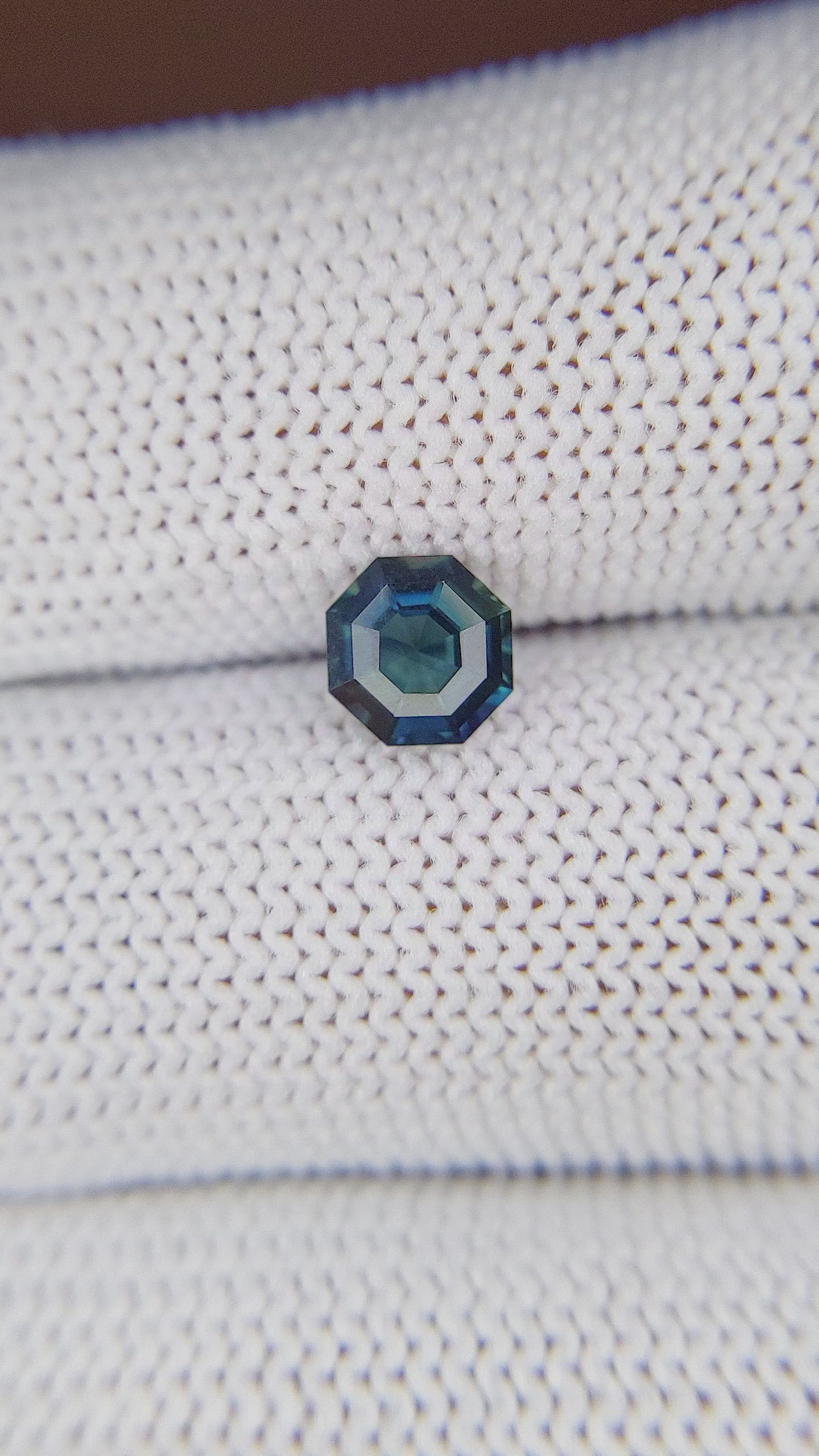 1.00 Ct. Greenish Blue Sapphire from Madagascar Size Video