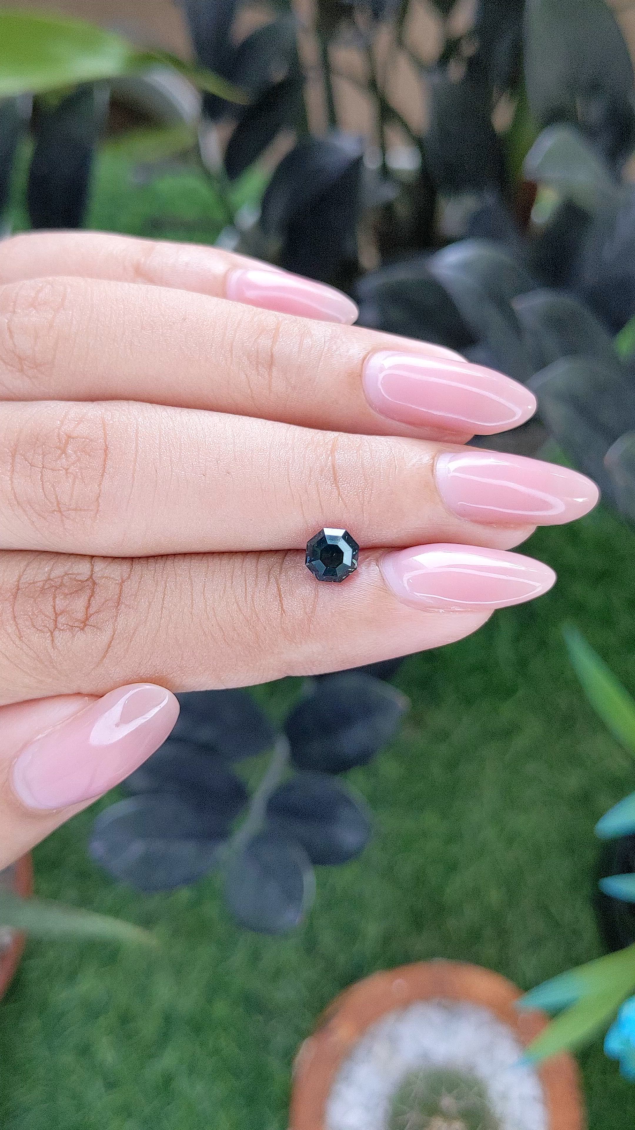 0.98 Ct. Bluish Green Sapphire from Madagascar Size Video