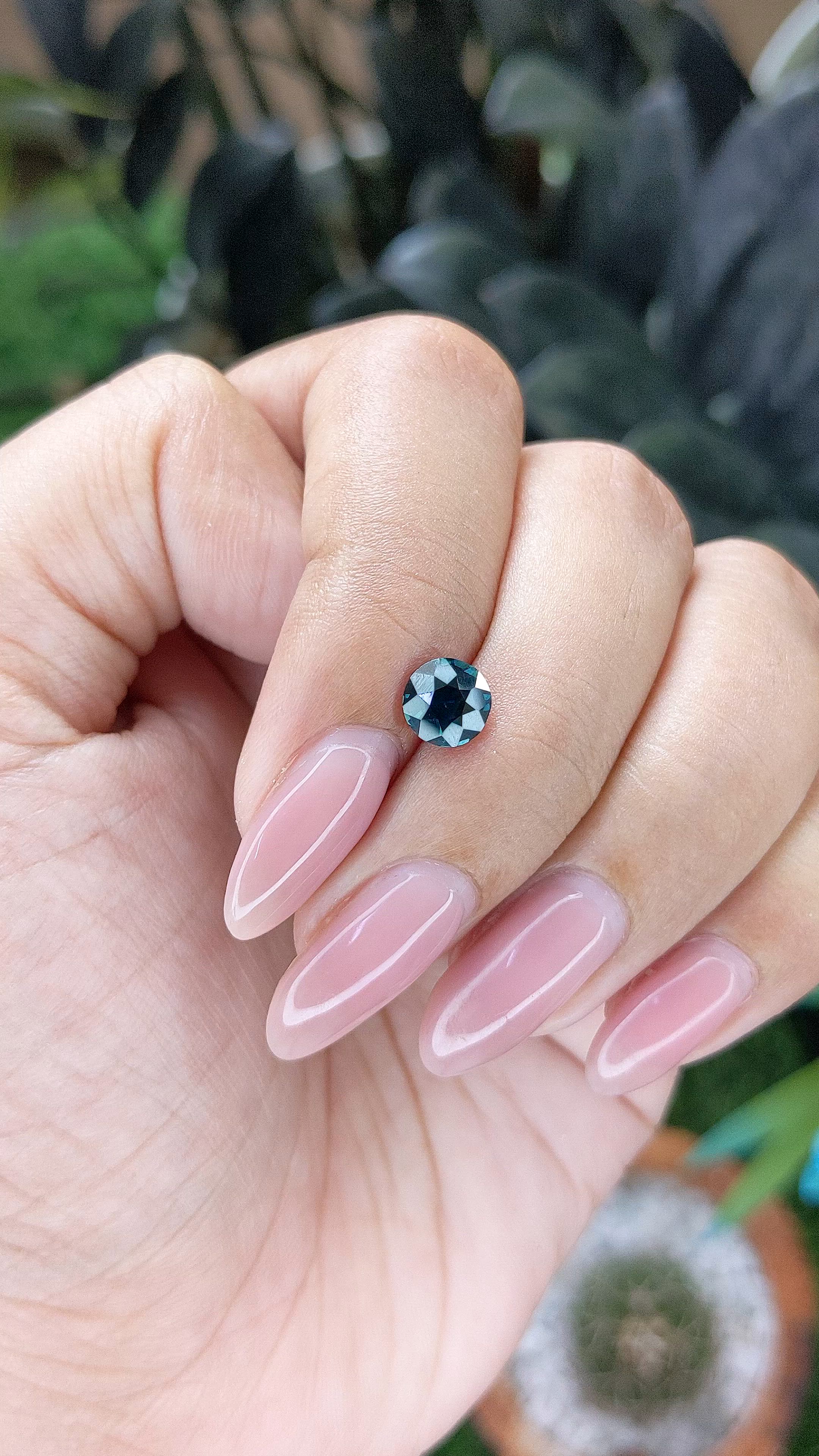 1.08 Ct. Greenish Blue Sapphire from Madagascar Size Video