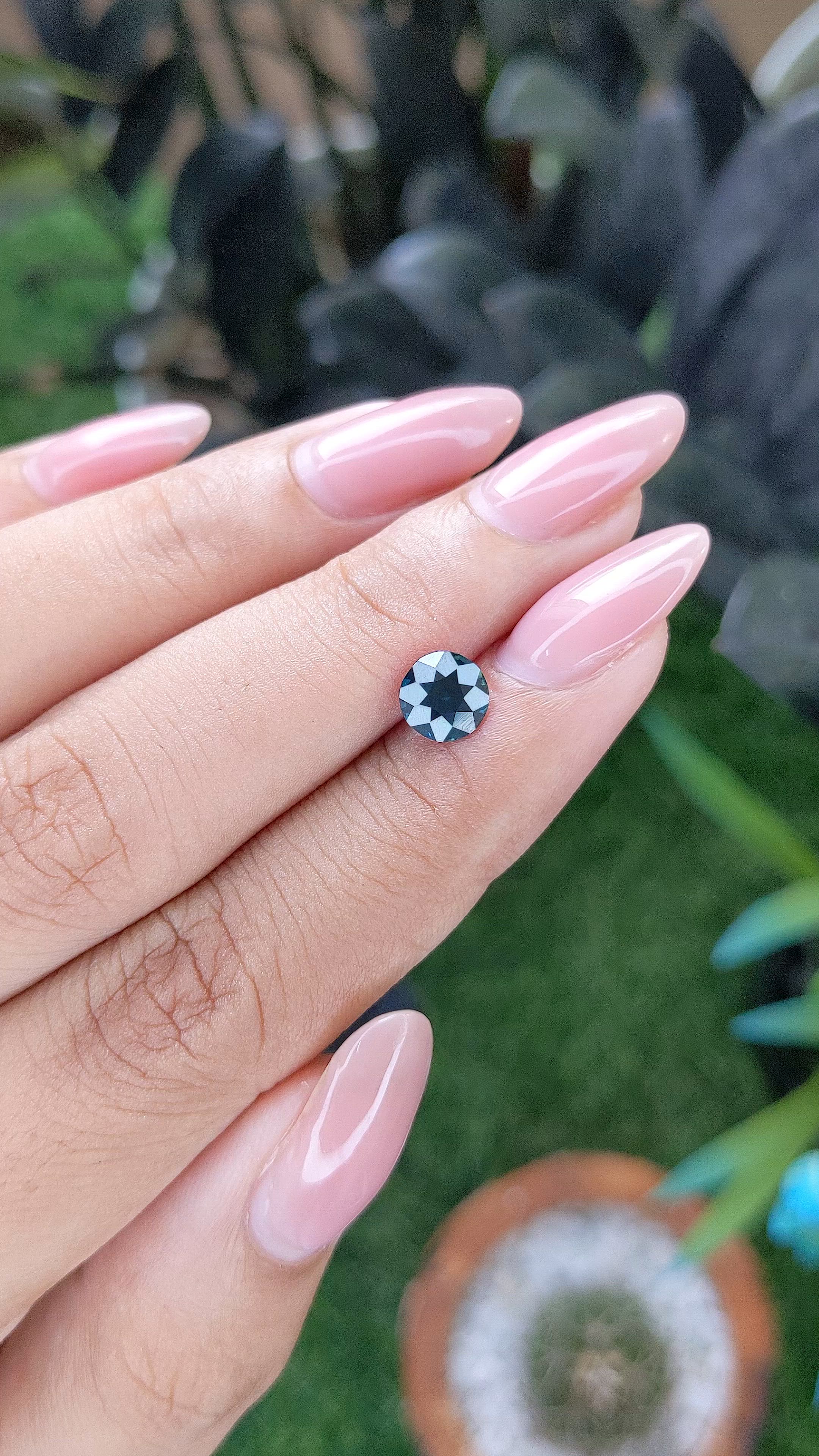 1.08 Ct. Greenish Blue Sapphire from Madagascar Size Video
