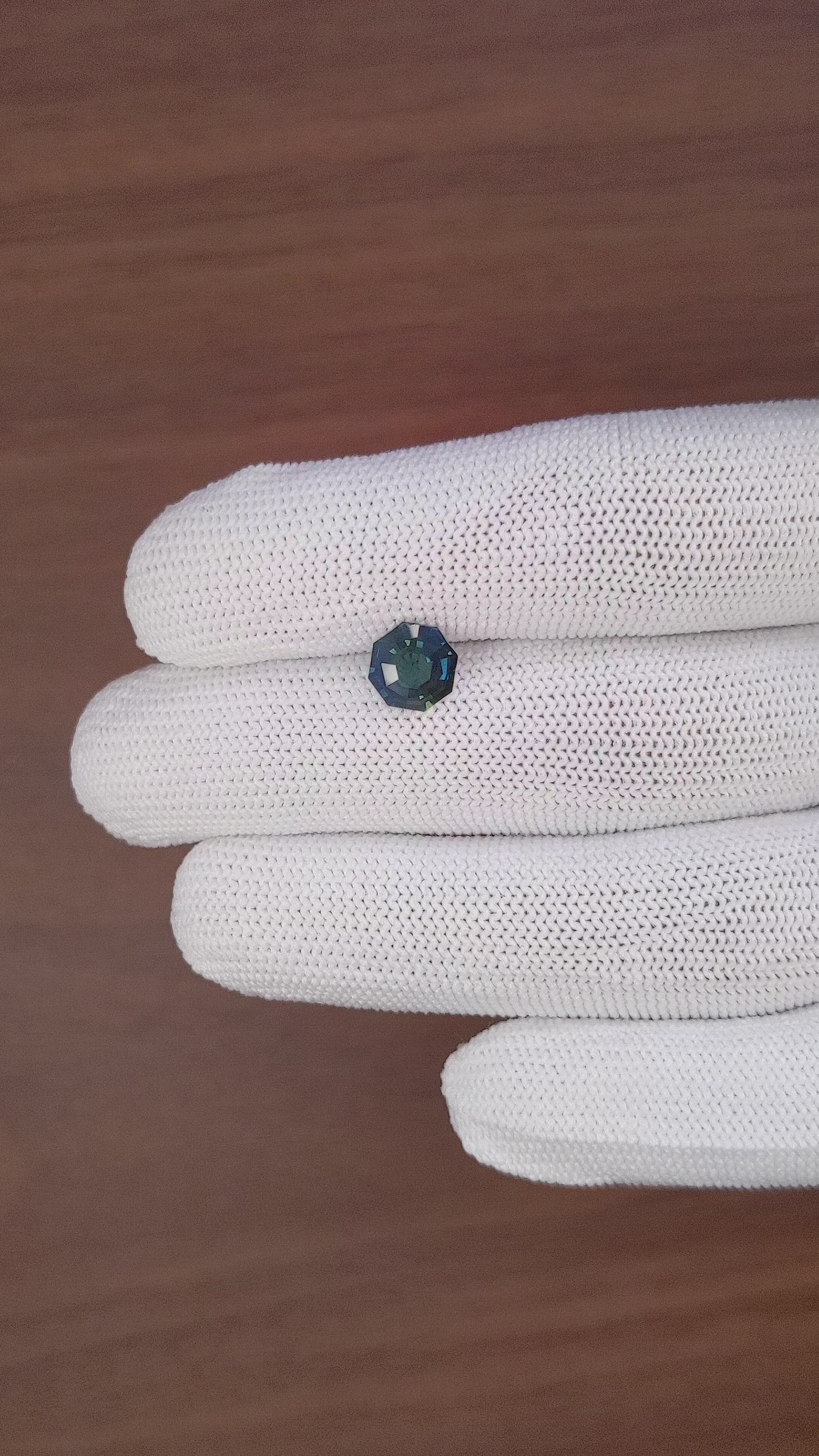 2.08 Ct. Greenish Blue Sapphire from Madagascar Size Video