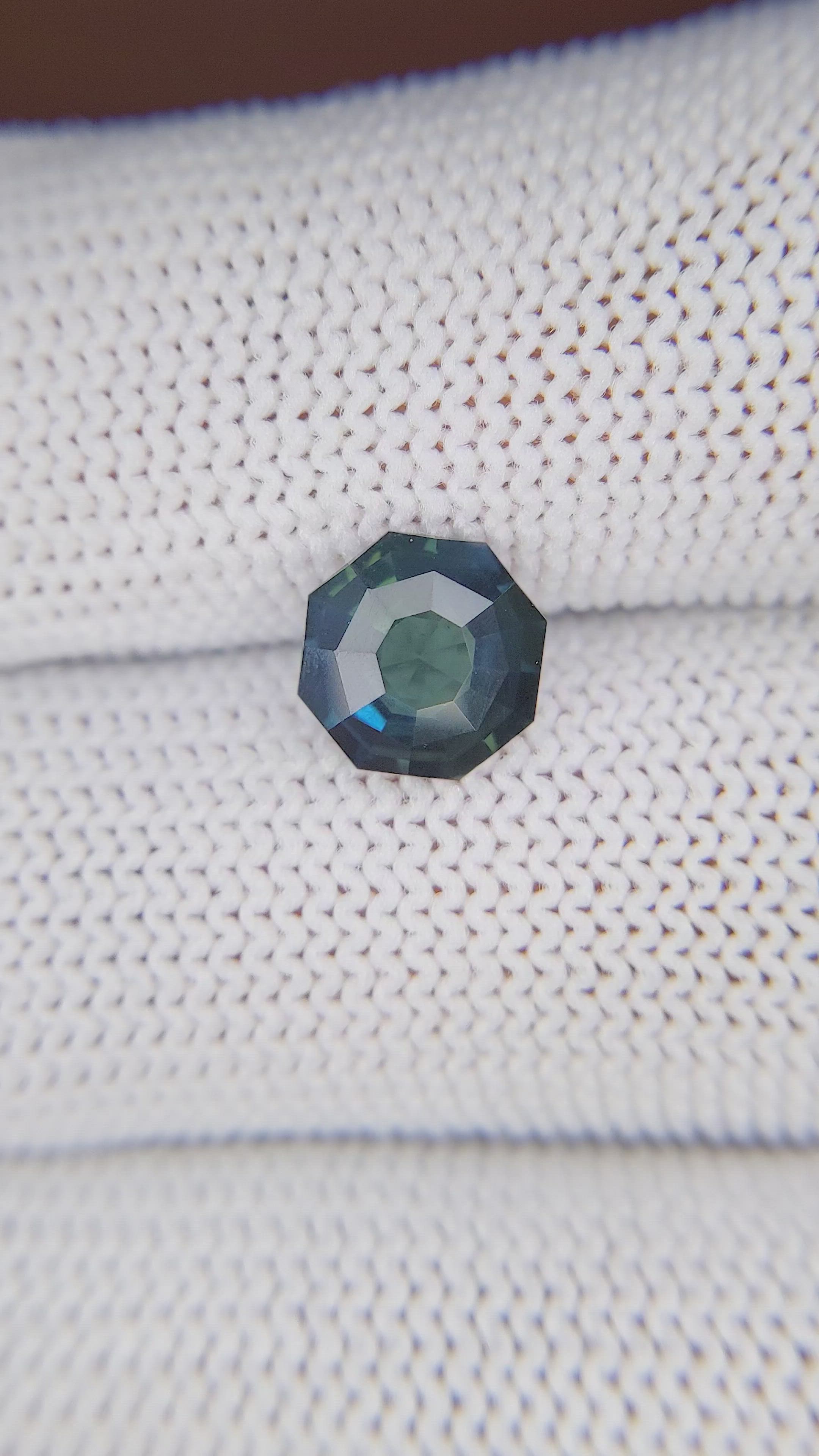 2.08 Ct. Greenish Blue Sapphire from Madagascar Size Video
