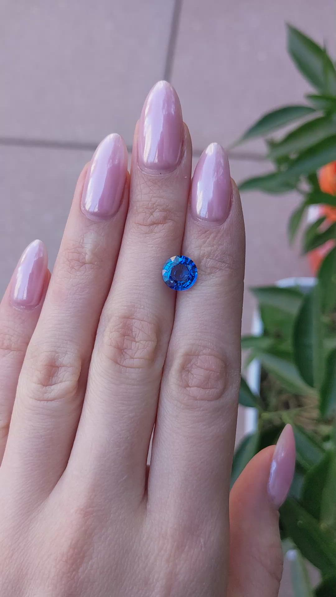 2.90 Ct. Blue Sapphire from Ceylon (Sri Lanka) Size Video