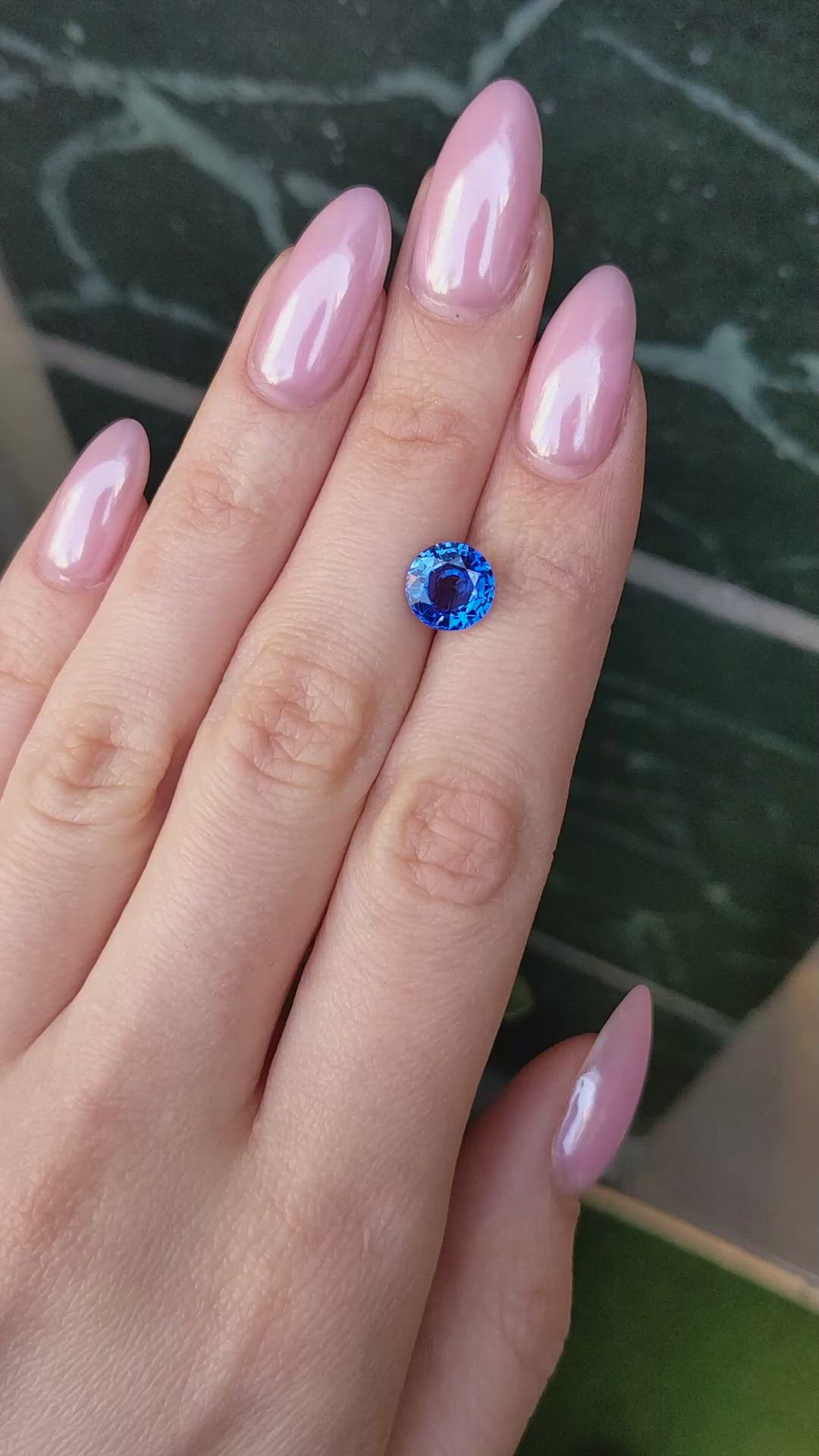 2.90 Ct. Blue Sapphire from Ceylon (Sri Lanka) Size Video