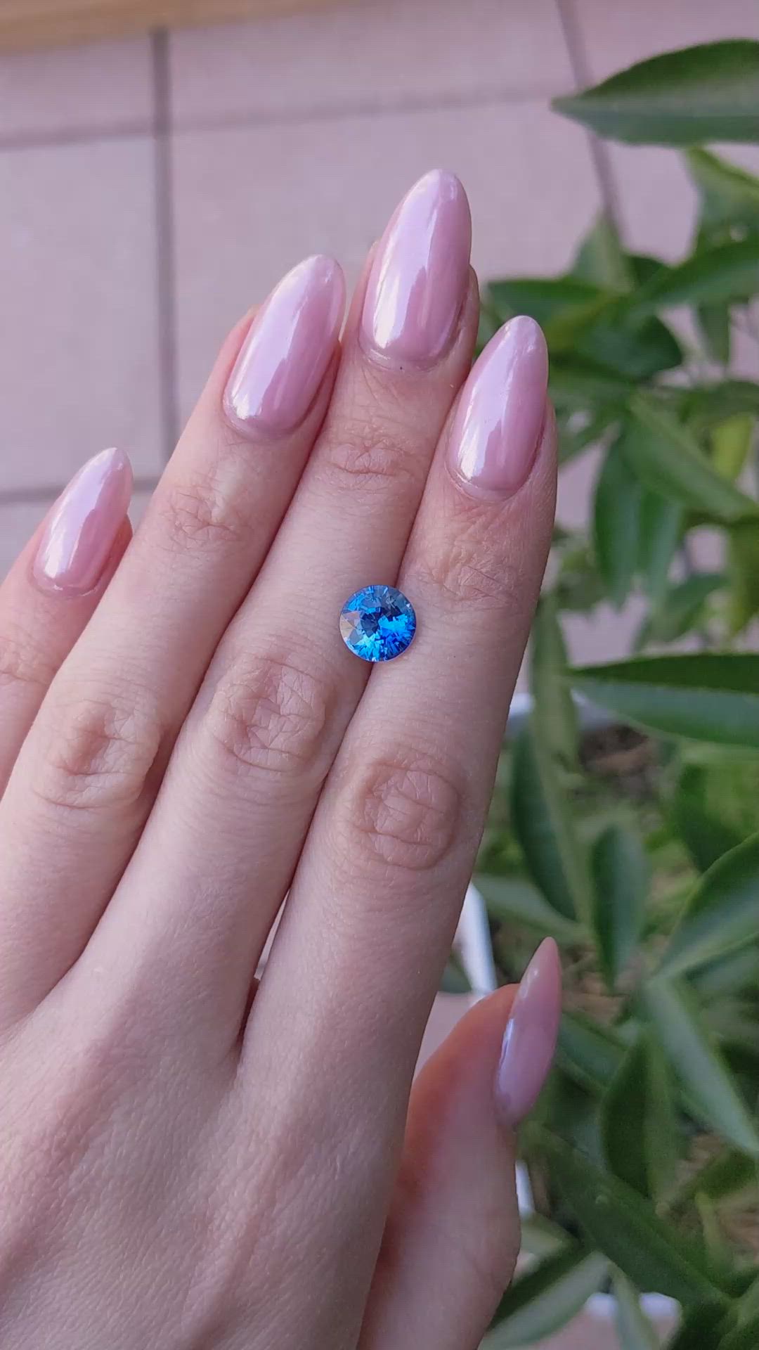 2.70 Ct. Blue Sapphire from Ceylon (Sri Lanka) Size Video