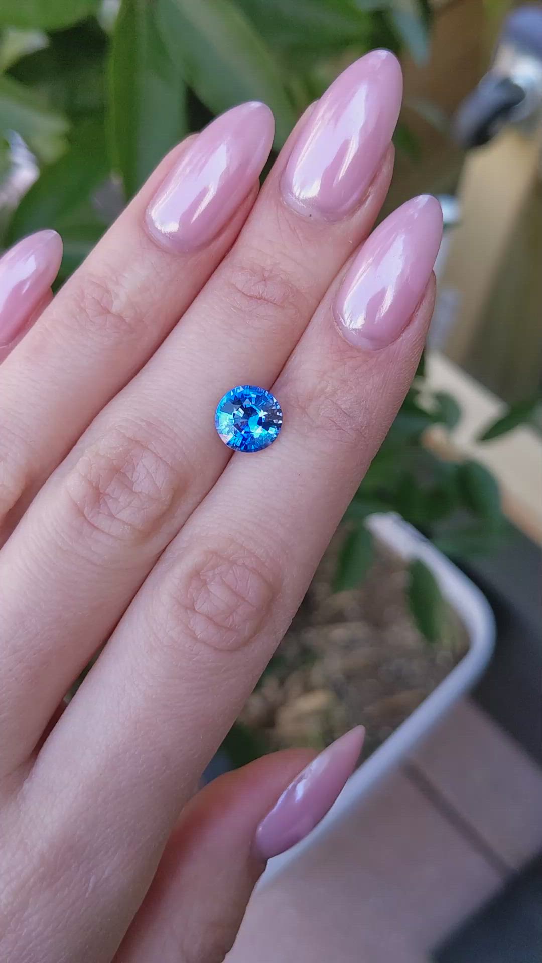 2.70 Ct. Blue Sapphire from Ceylon (Sri Lanka) Size Video