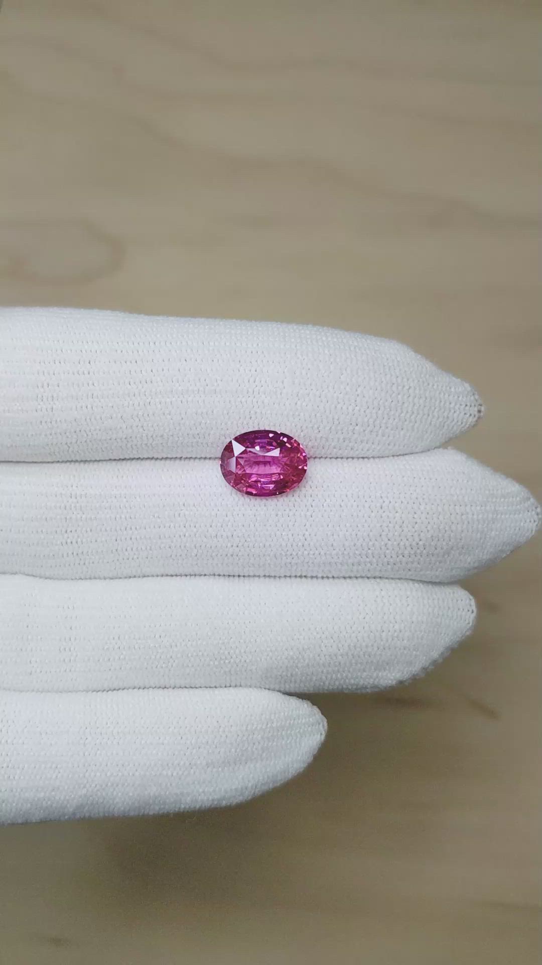 4.04 Ct. Pink Sapphire from Madagascar Size Video