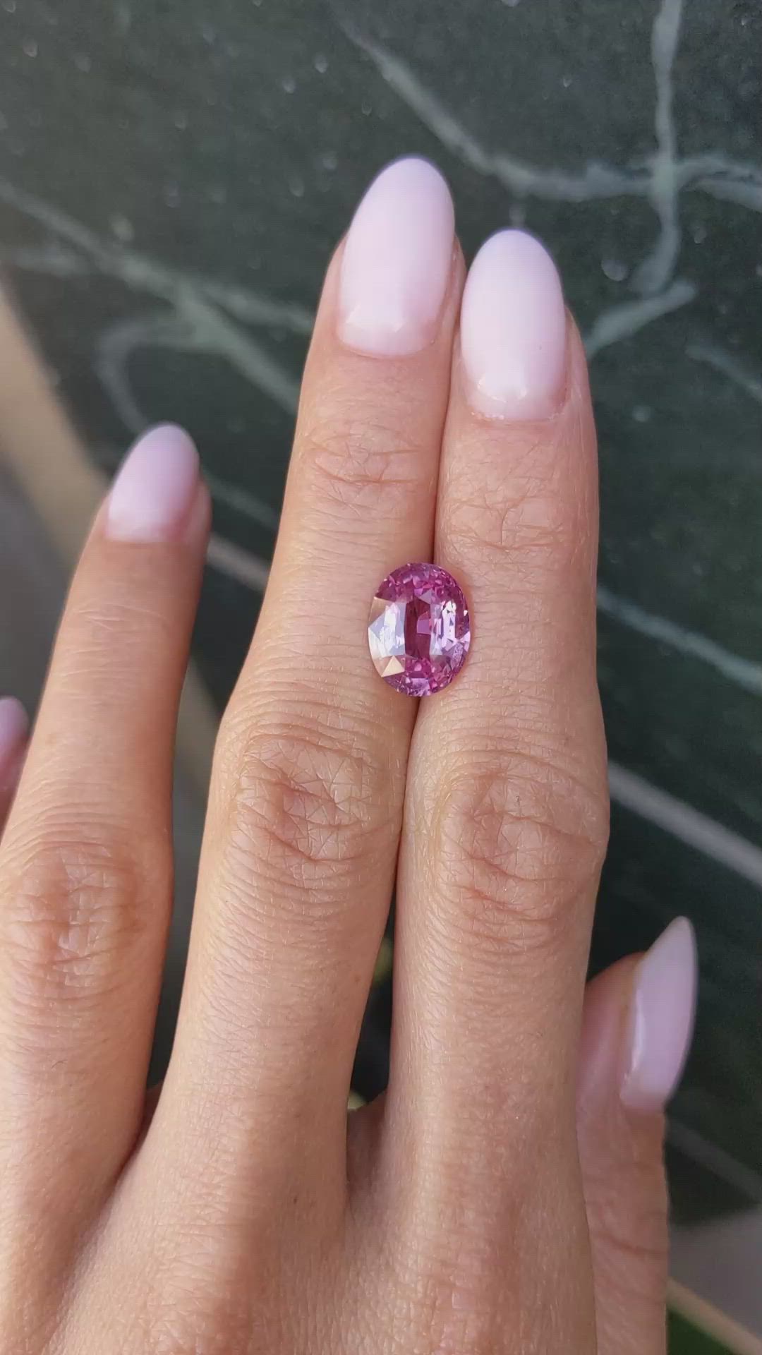 4.04 Ct. Pink Sapphire from Madagascar Size Video