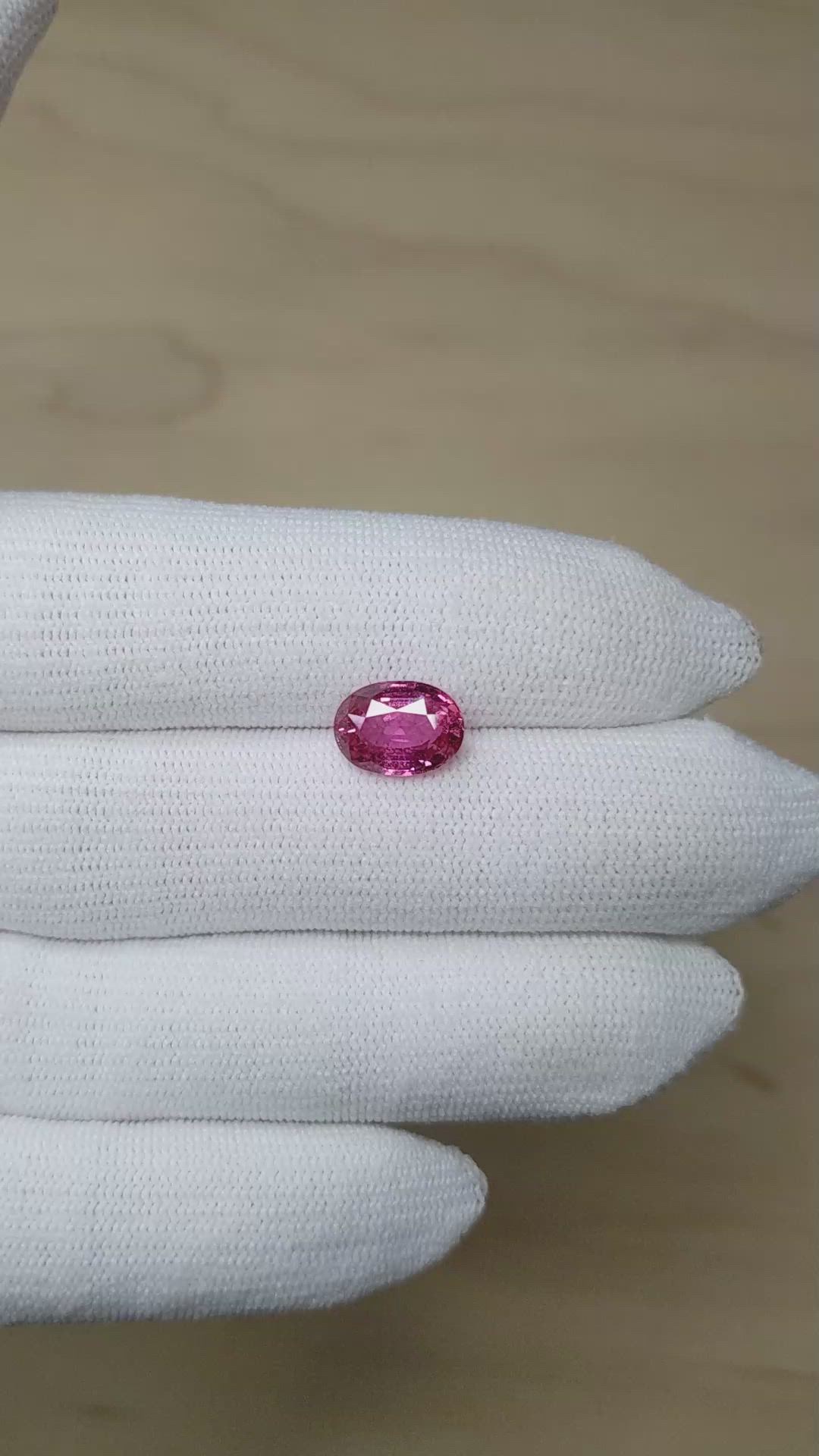 3.62 Ct. Pink Sapphire from Ceylon (Sri Lanka) Size Video
