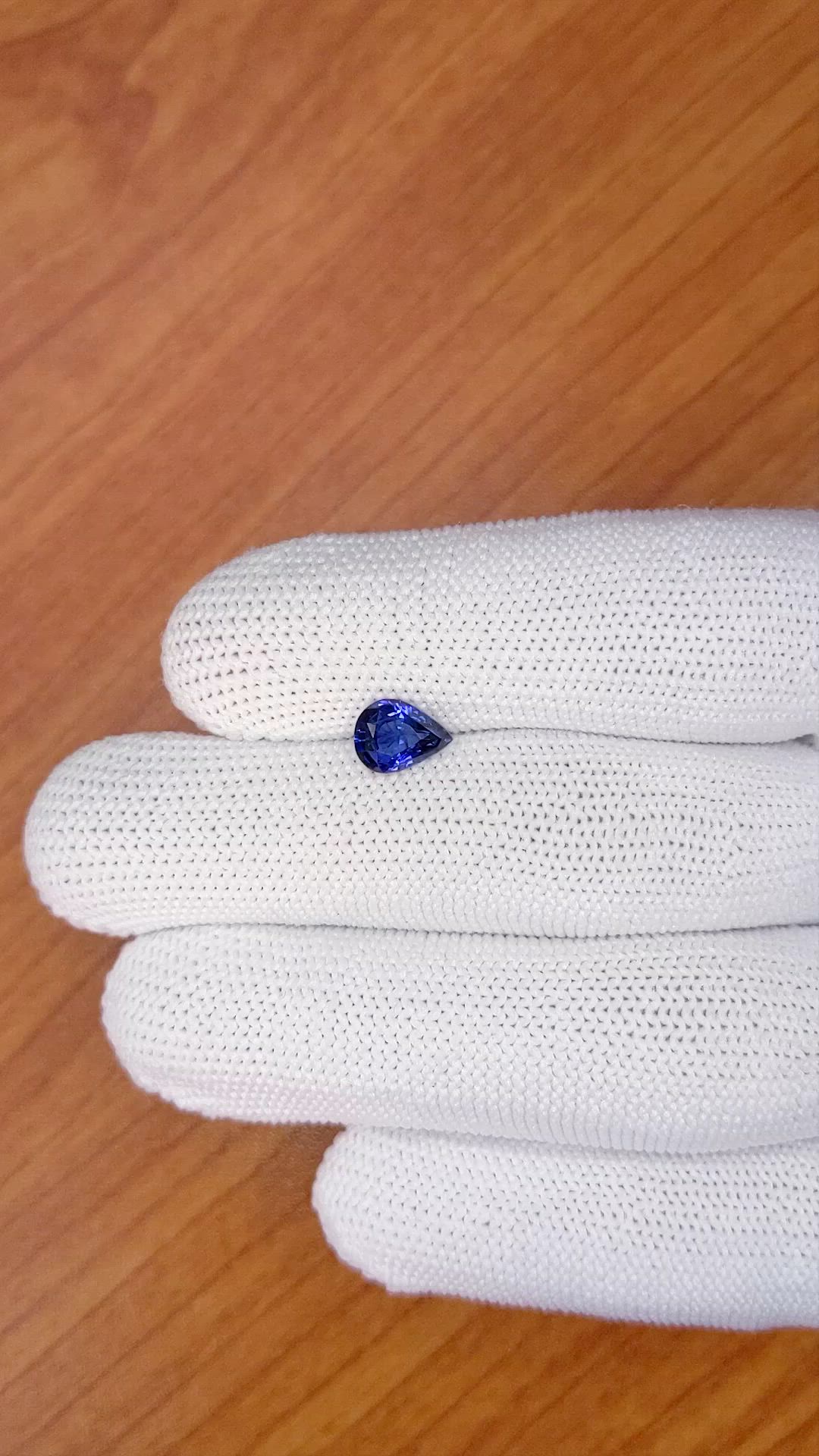 1.24 Ct. Blue Sapphire from Ceylon (Sri Lanka) Size Video