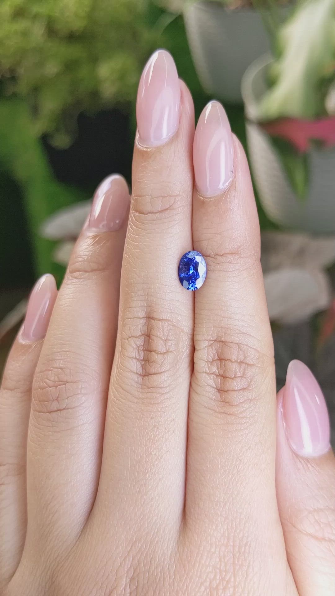 1.18 Ct. Blue Sapphire from Ceylon (Sri Lanka) Size Video