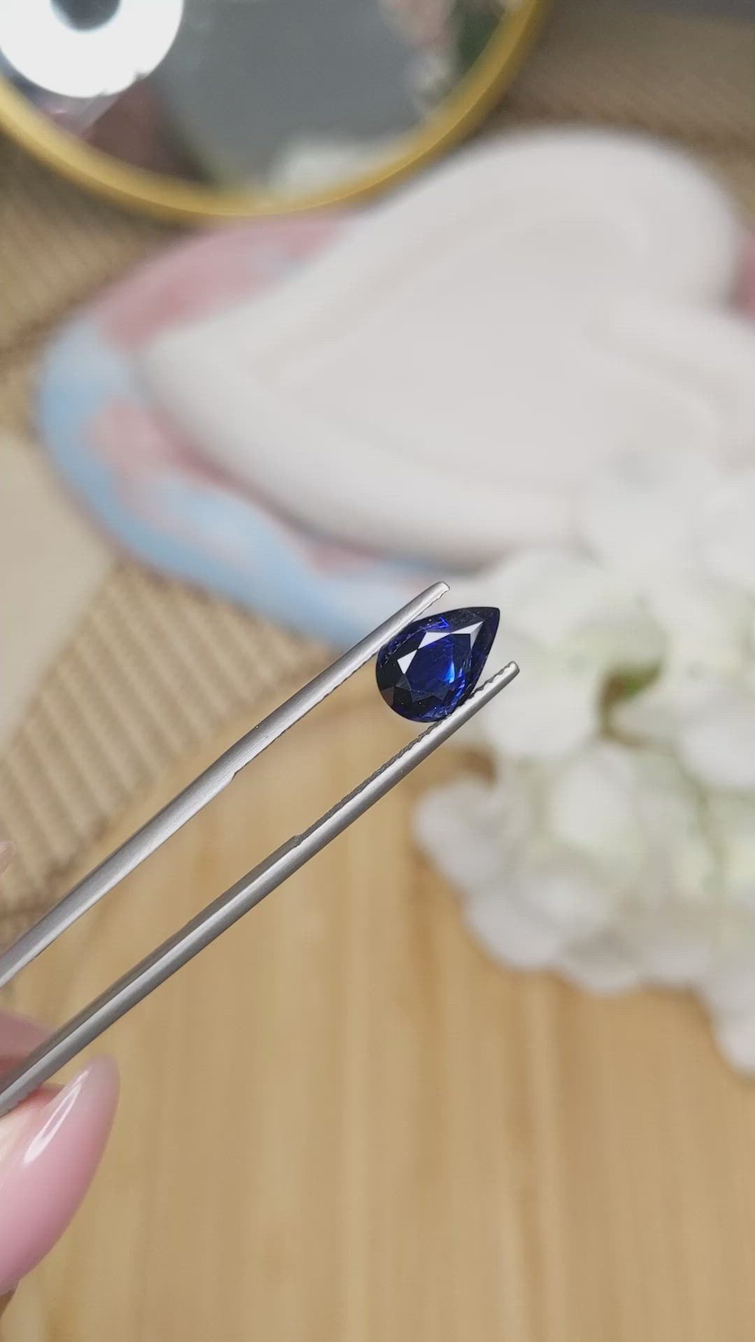 2.67 Ct. Blue Sapphire from Ceylon (Sri Lanka) Size Video