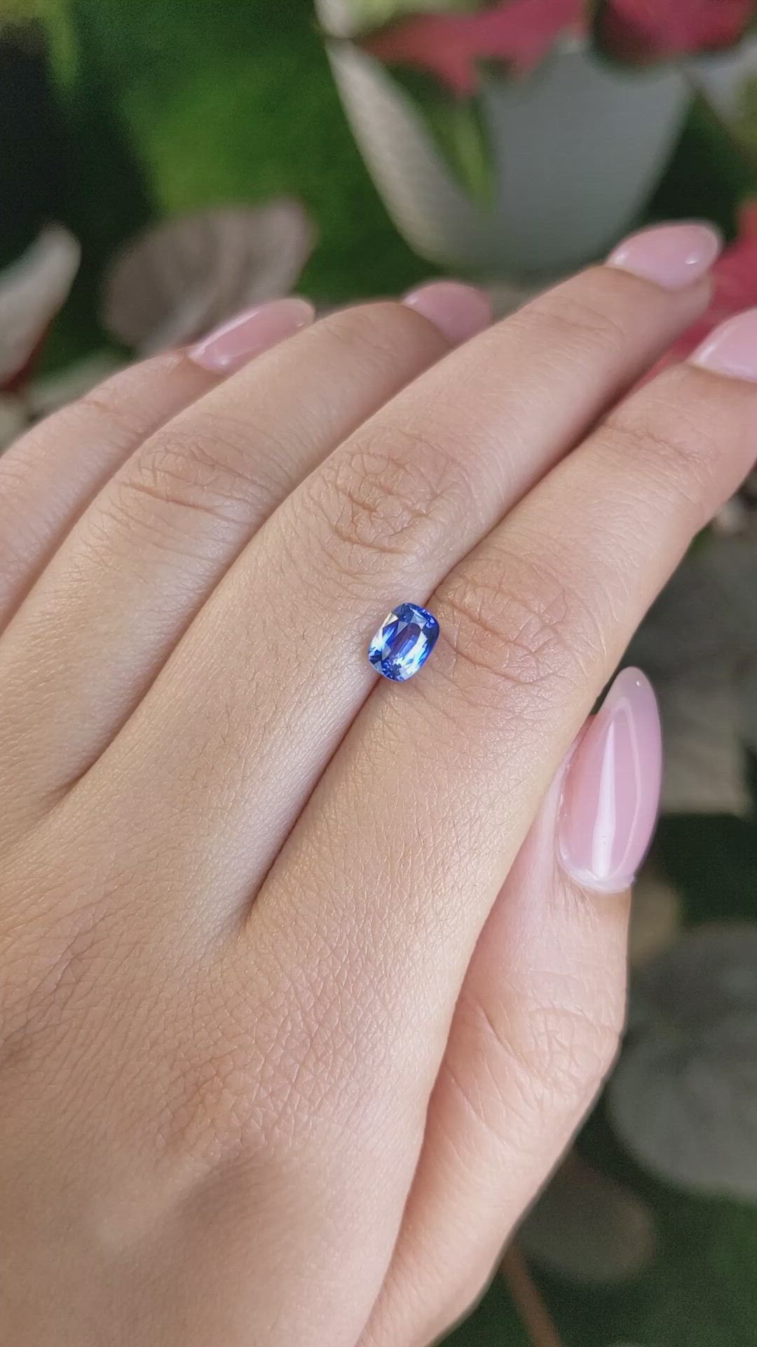1.28 Ct. Blue Sapphire from Ceylon (Sri Lanka) Size Video