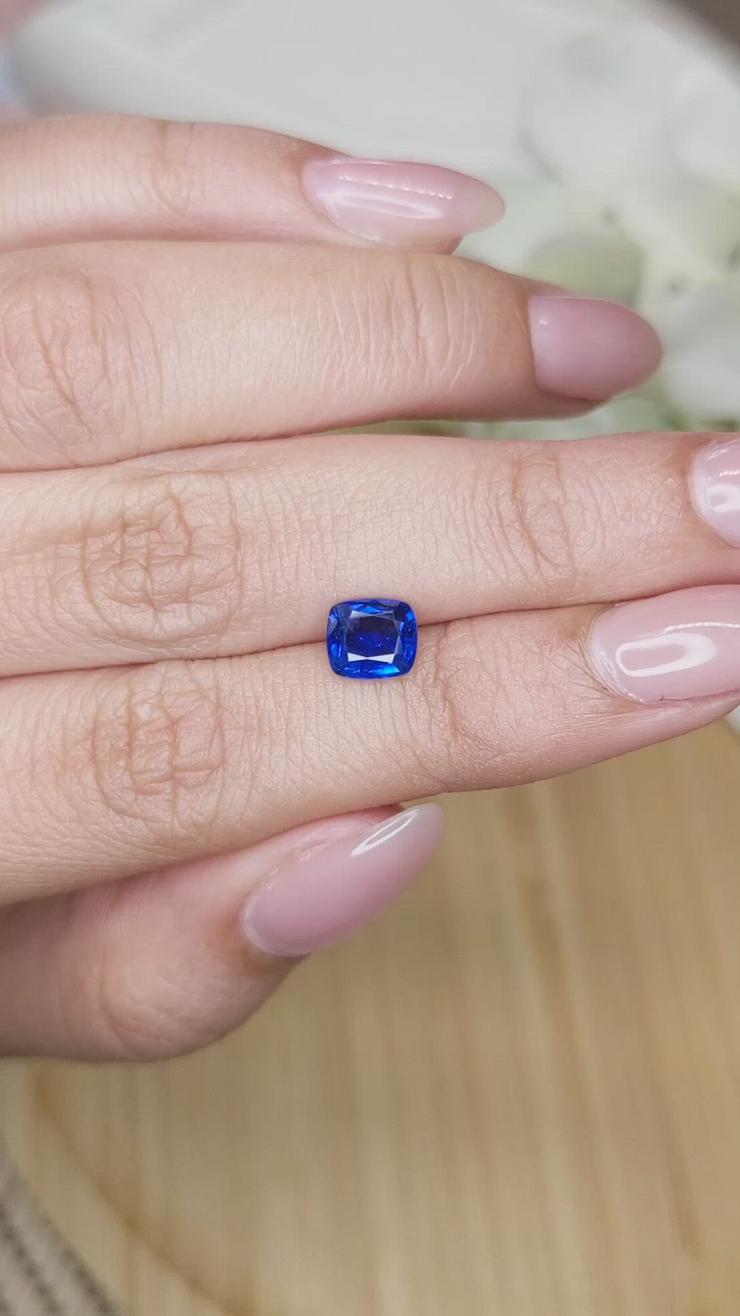 1.20 Ct. Blue Sapphire from Ceylon (Sri Lanka) Size Video