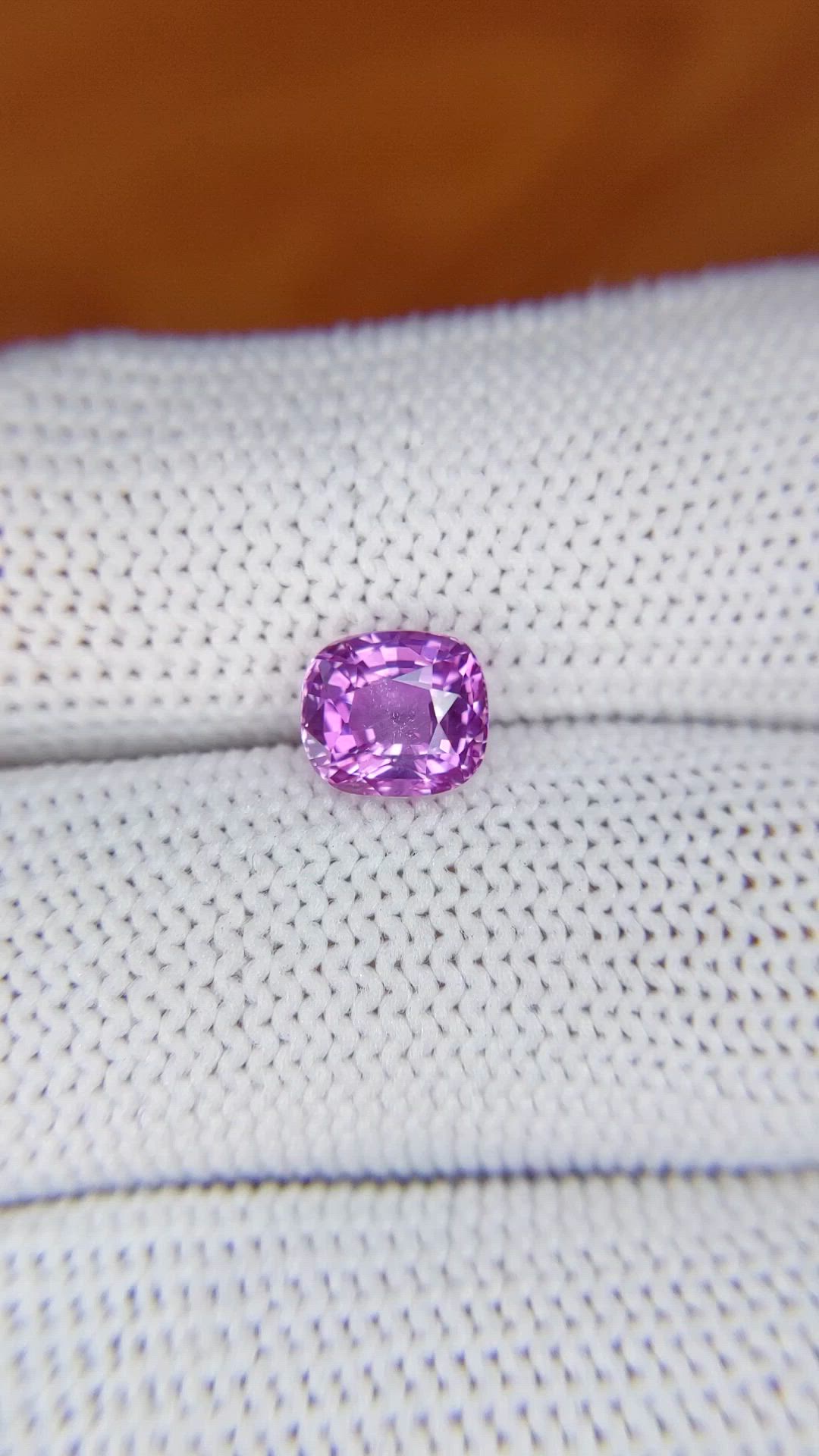 1.88 Ct. Pinkish Purple Sapphire from Ceylon (Sri Lanka) Size Video