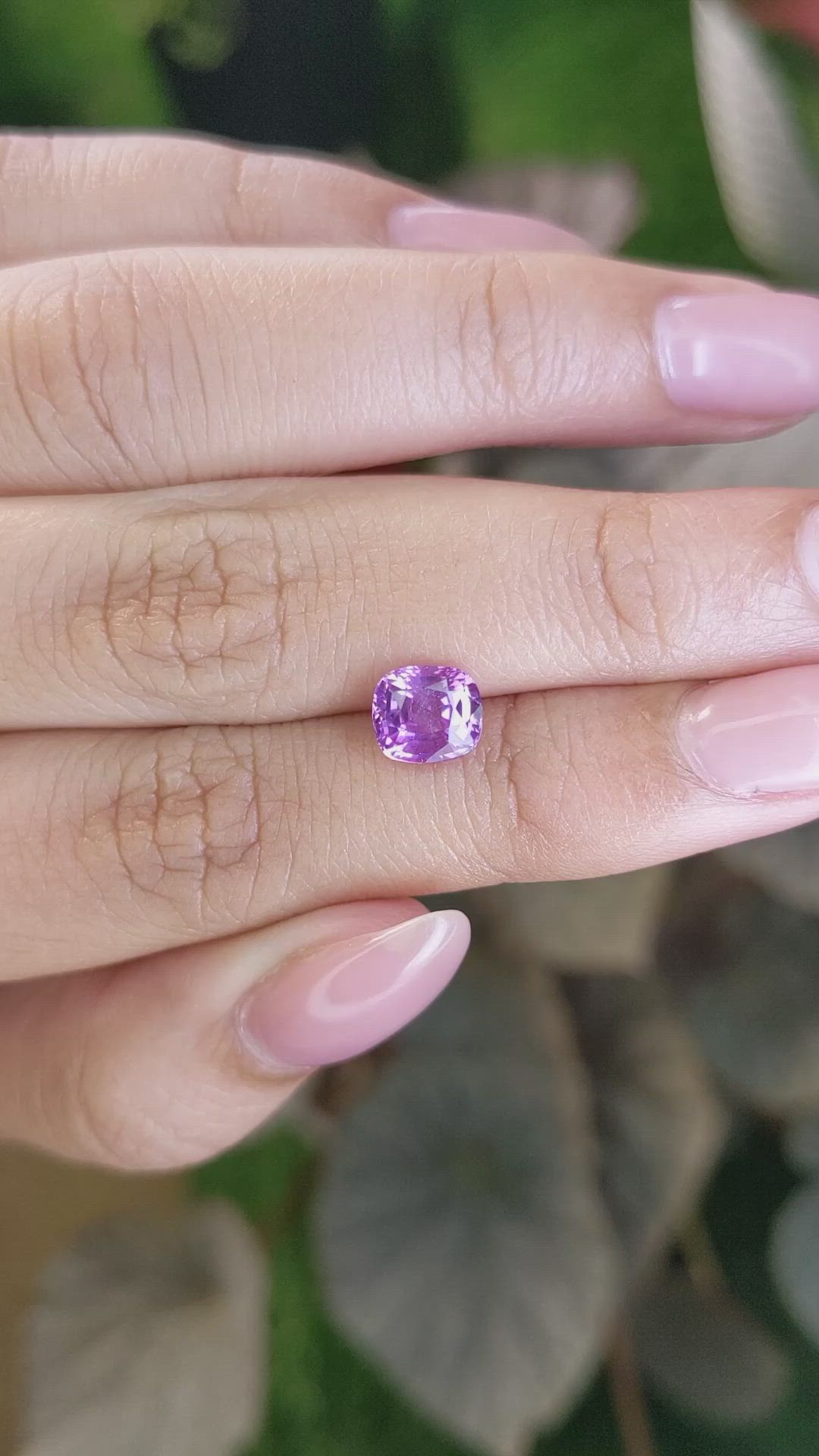 1.88 Ct. Pinkish Purple Sapphire from Ceylon (Sri Lanka) Size Video