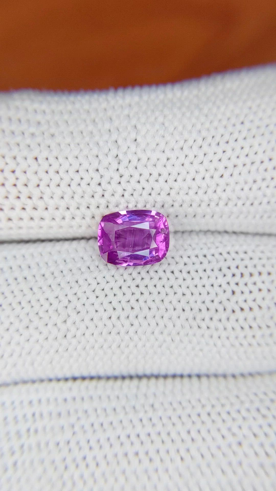1.70 Ct. Pinkish Purple Sapphire from Ceylon (Sri Lanka) Size Video