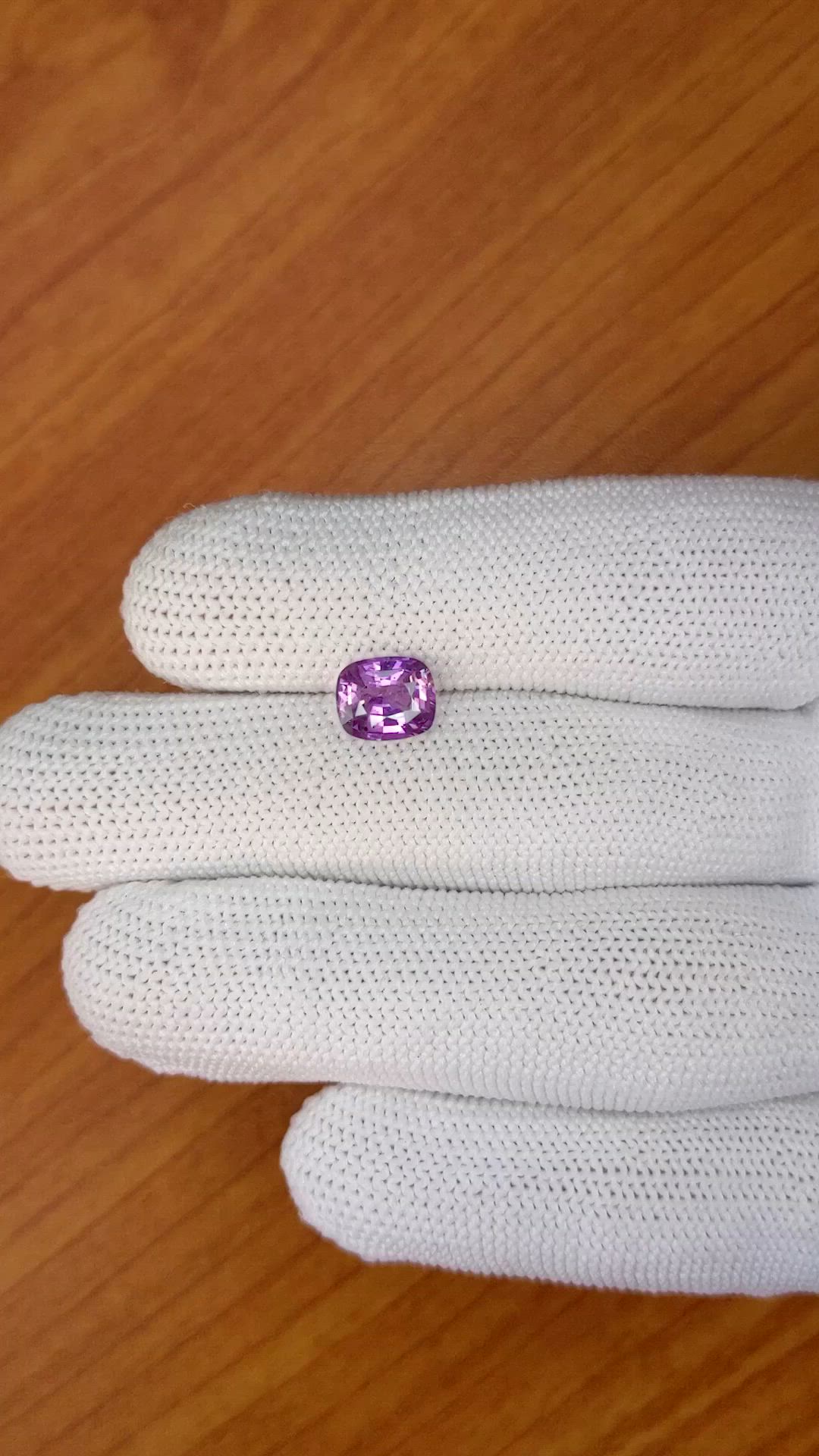 1.77 Ct. Pinkish Purple Sapphire from Ceylon (Sri Lanka) Size Video