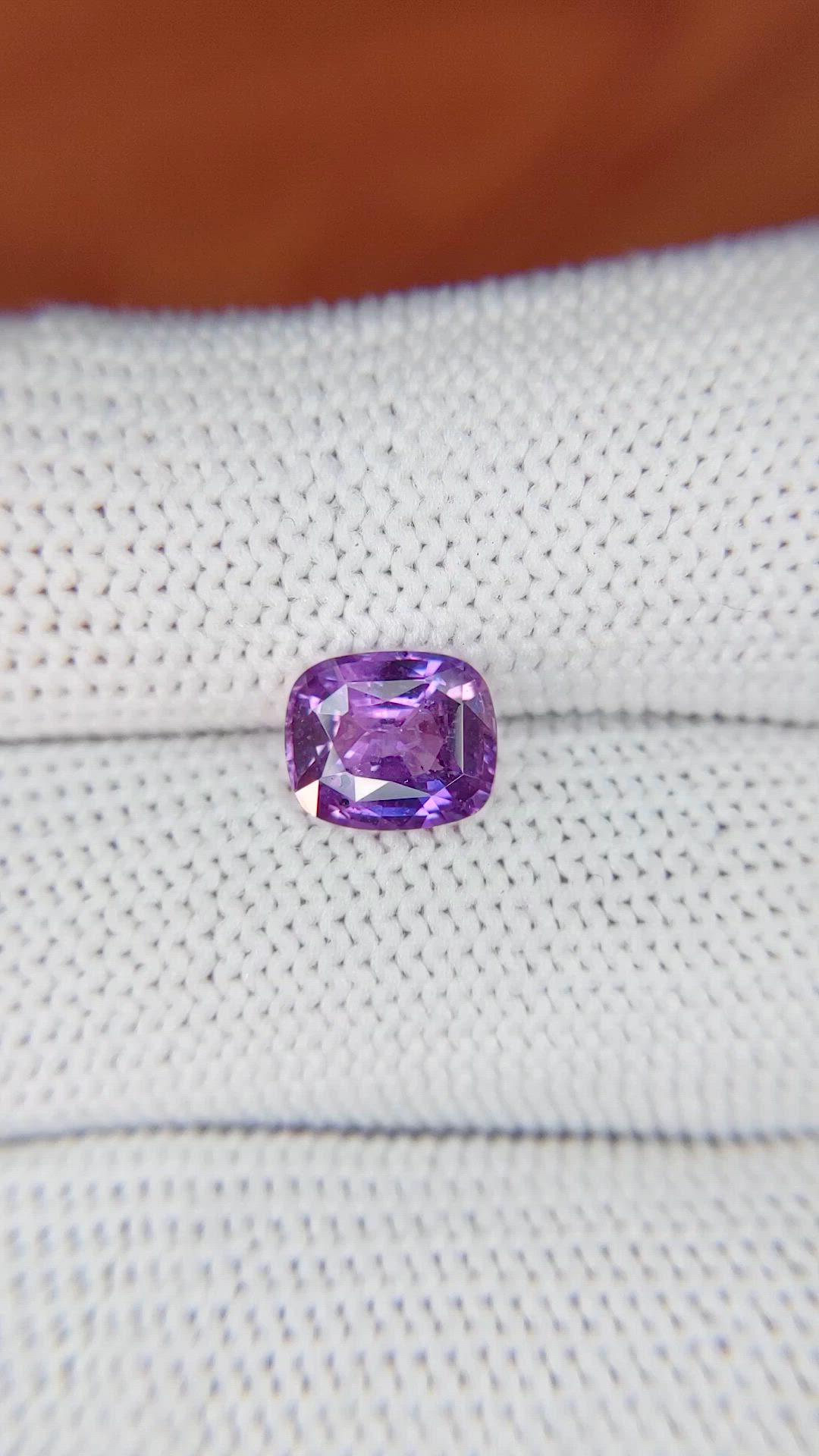 1.77 Ct. Pinkish Purple Sapphire from Ceylon (Sri Lanka) Size Video