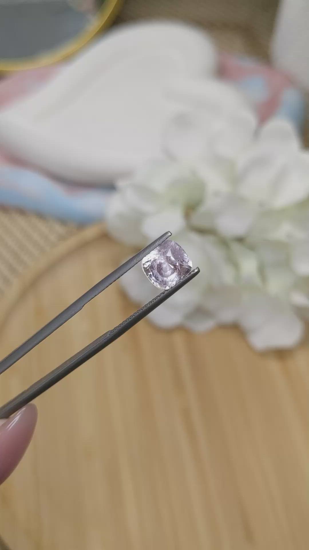 3.34 Ct. Pink Sapphire from Ceylon (Sri Lanka) Size Video