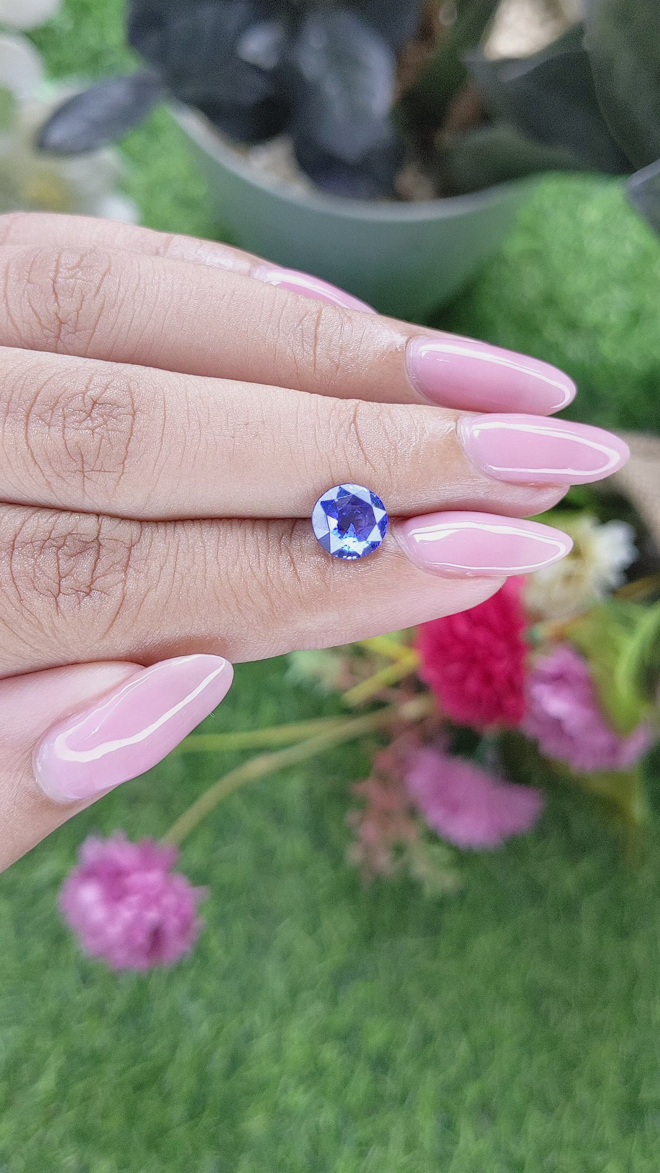 1.82 Ct. Blue Sapphire from Ceylon (Sri Lanka) Size Video