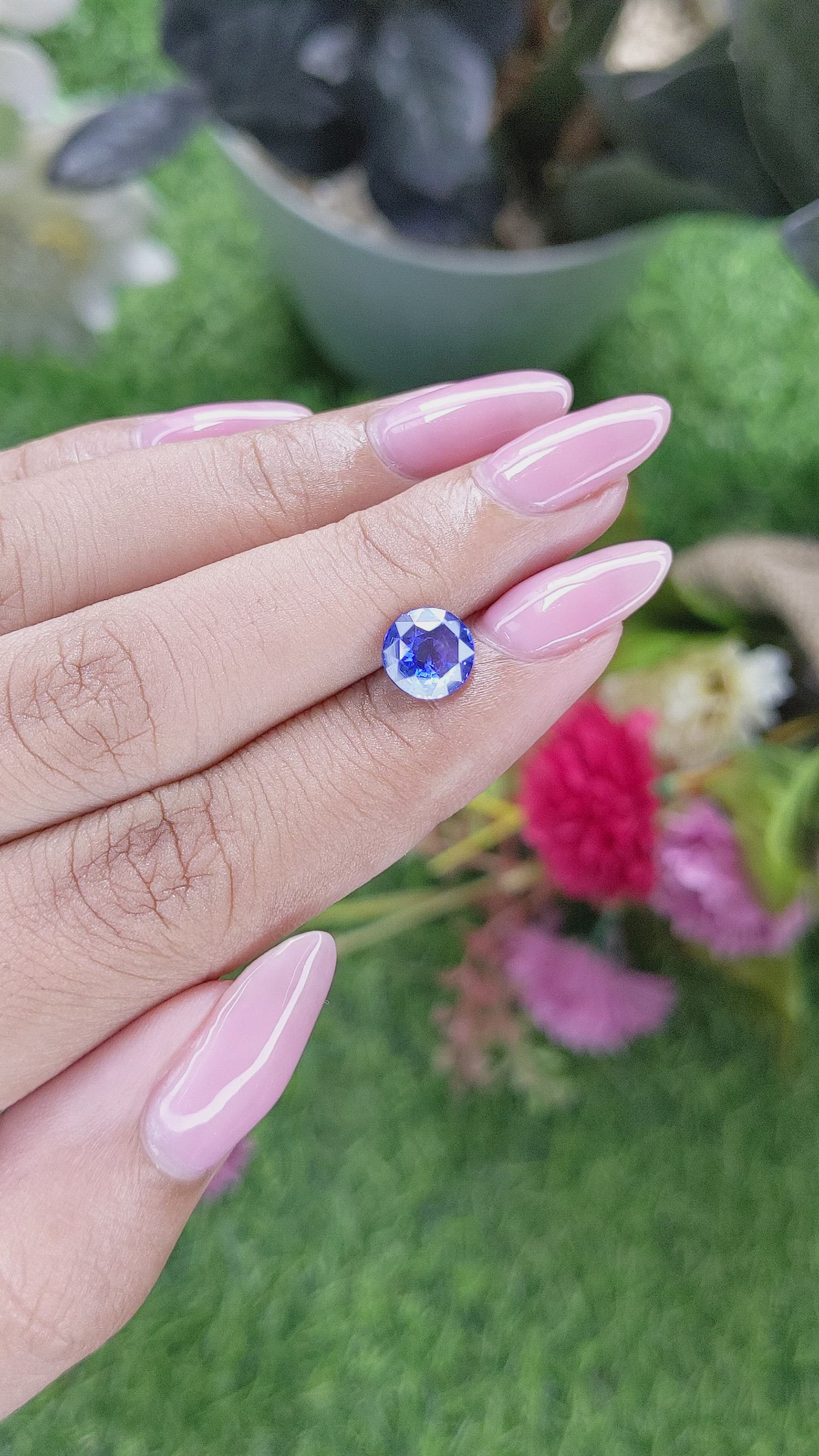 1.82 Ct. Blue Sapphire from Ceylon (Sri Lanka) Size Video